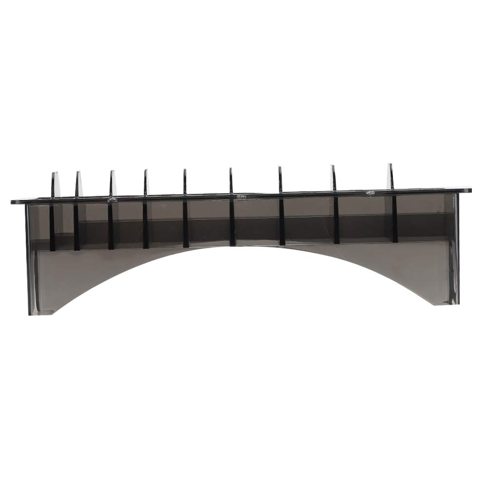 10 Grid Electric Hair Clipper Comb Organizer - Plastic Storage Box for Hair Trimmer & Clipper Blades - Perfect for Salon, Barber Shop & Home Grooming