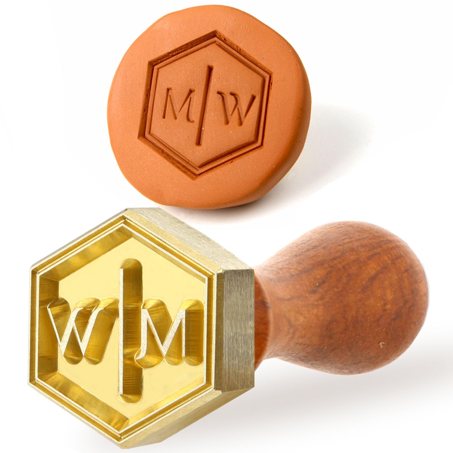 Custom Pottery Stamp for Clay - Personalized Initial Ceramic Clay Stamp (0.5 Inch) - Perfect for Pottery Making, Ceramic Arts & DIY Clay Projects - Not for Soap
