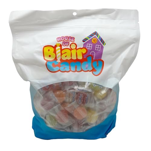 Sunkist Fruit Gems - Gluten Free, Fat Free, Kosher Certified Jelly Filled Candies - 5 LB Resealable Stand Up Bag - Perfect for Halloween, Party Favors, Office Snacks & Gift Baskets