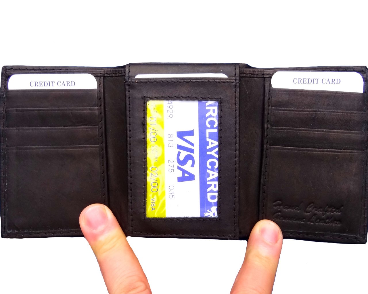 Genuine Leather Trifold Farvahar Wallet - Persian Zoroastrian Symbol Gift for Men - Perfect for Everyday Use, Travel & Special Occasions