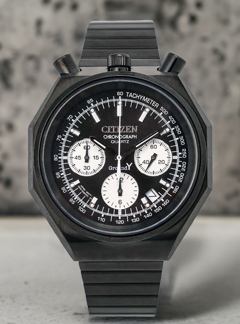 GROUND Y (Yohji Yamamoto) x Citizen Collaboration Watch - Limited Edition Tsuno Chrono (Bull Head) with Japan Movement | Stylish Unisex Fashion Accessory for Casual & Formal Wear