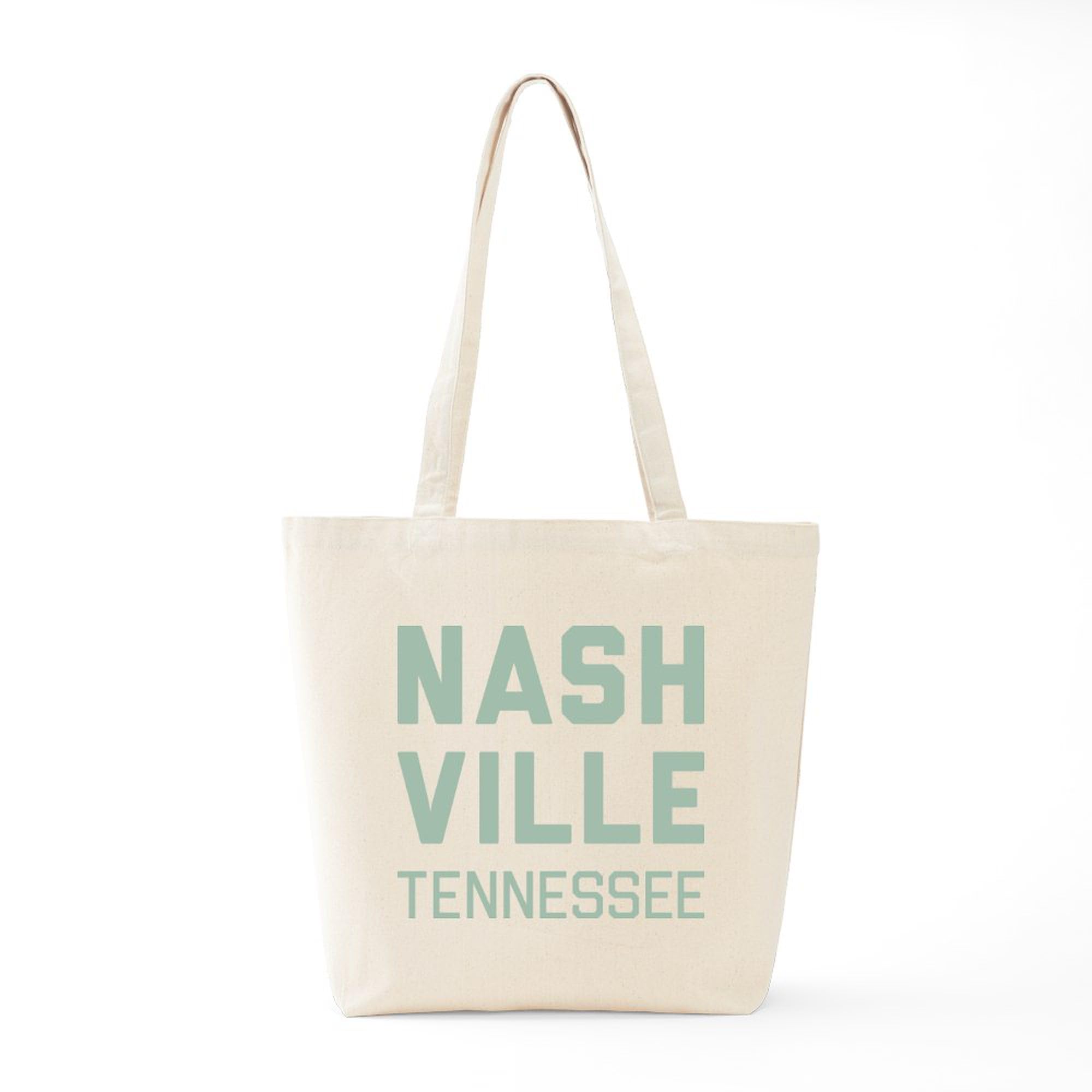 Nashville Tennessee Tote Bag - Natural Canvas Reusable Shopping Bag for Groceries, Beach & Travel | Eco-Friendly Cotton Carryall