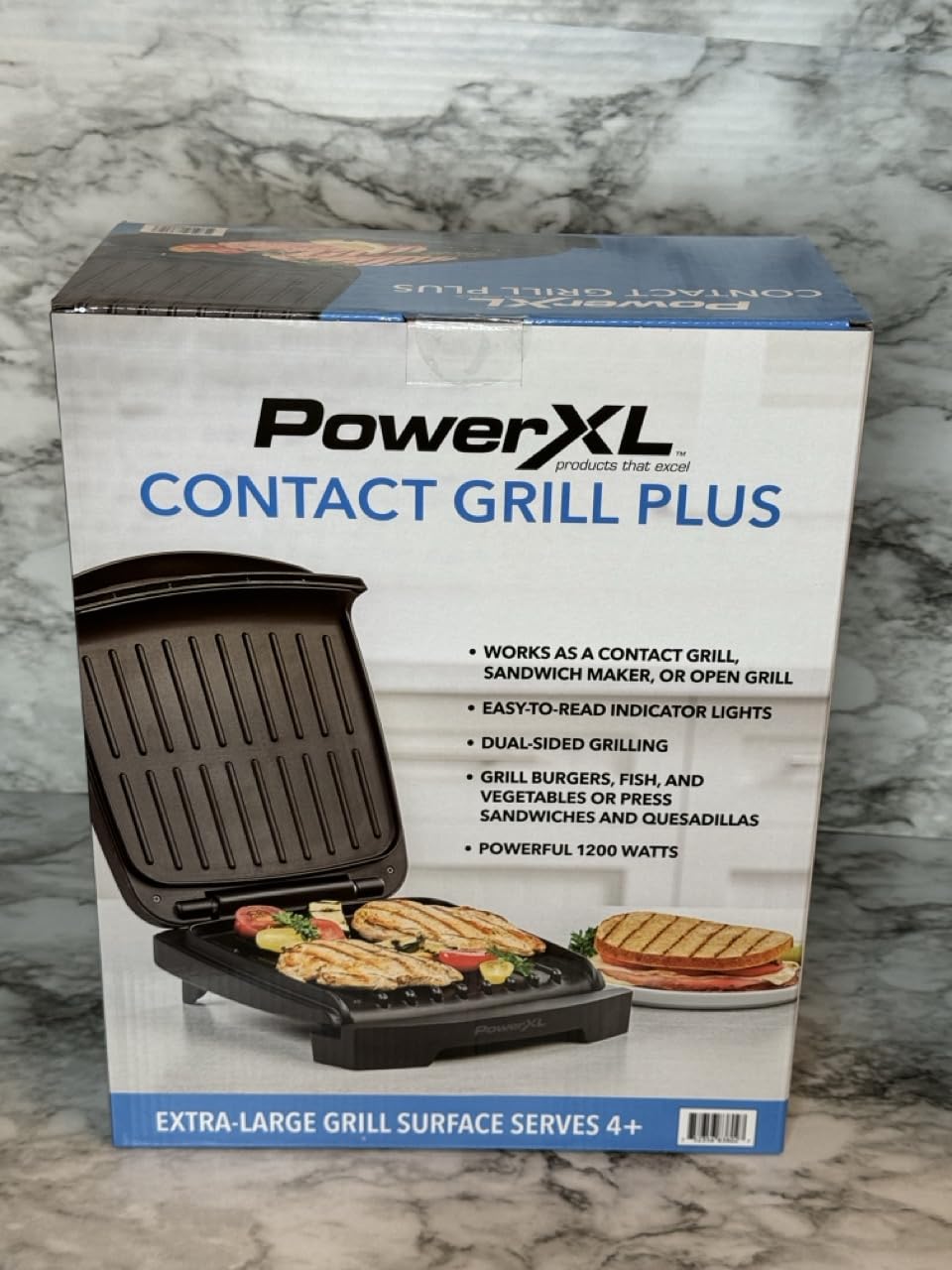 Tristar Products Extra Large Contact Grill Plus - Electric Griddle for Panini, Sandwiches & Burgers | Indoor & Outdoor Cooking, Perfect for BBQs, Camping & Family Gatherings