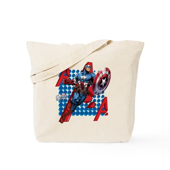 Captain America Tote Bag - Natural Canvas Reusable Shopping Bag for Groceries, Beach & Everyday Use | Marvel Superhero Gift