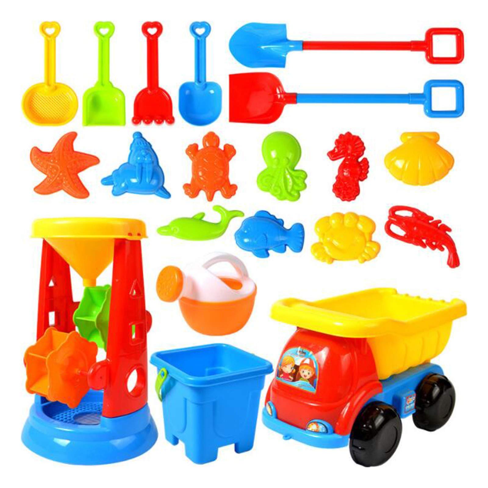 Muised 20-Piece Beach Toy Set for Toddlers - Outdoor Sand Play for Summer Fun