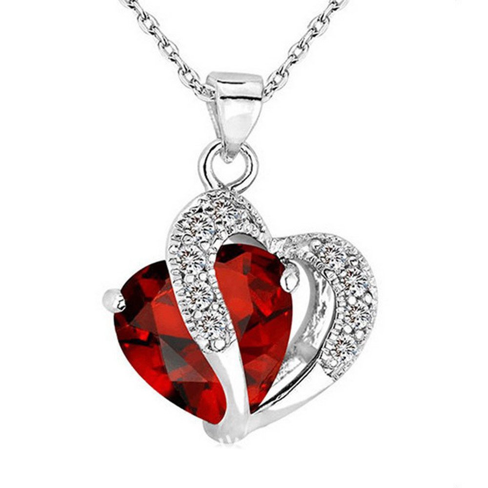 Elegant Chain Crystal Heart Rhinestone Pendant Necklace for Women - Silver Fashion Jewelry with Long Coin Necklace | Perfect for Date Nights, Parties & Special Occasions
