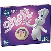 Halloween Pillsbury Ready-to-Bake Ghost Shaped Sugar Cookie Dough – 9.1oz (20 Count) – Spooky Fun Holiday Treats for Parties & Trick-or-Treating (2 Pack)