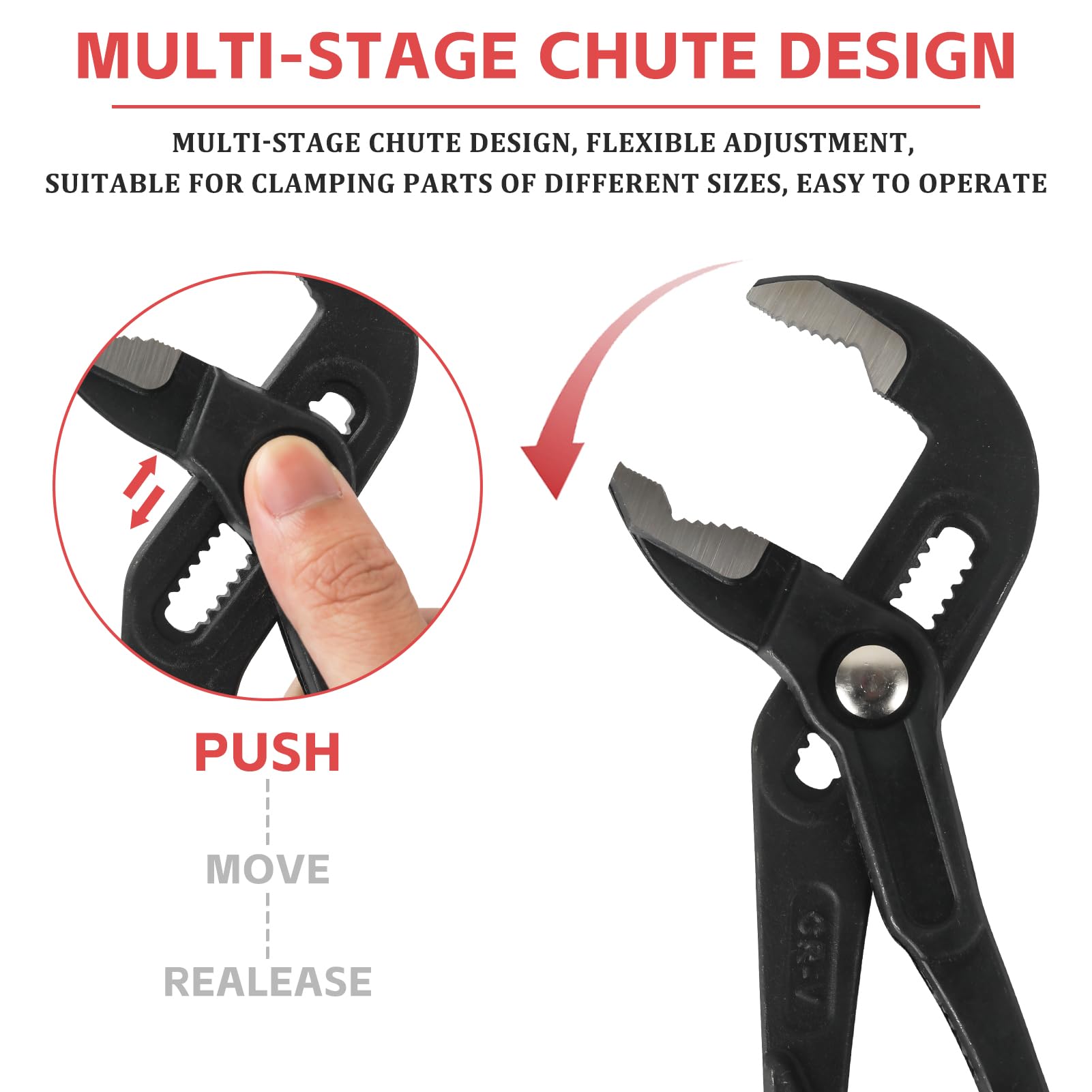 **Groove Wrench Pliers Set (7in, 10in, 12in) – Quick Adjust Water Pump Pliers, Durable CR-V Steel Tongue & Groove Joint Pliers for Tight Grips & Plumbing – Perfect for DIY Repairs, Home Maintenance & Automotive Work**