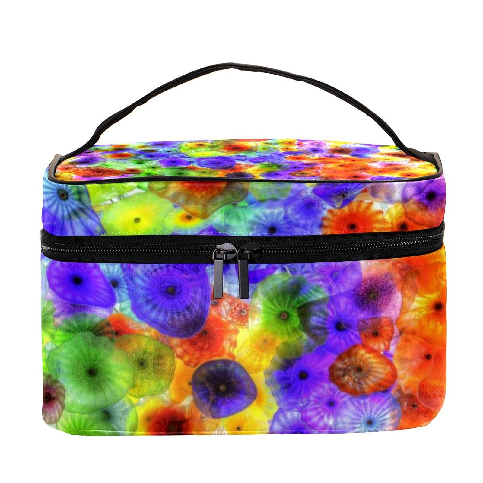 Colorful Jellyfish Makeup Bag - Large Cosmetic Organizer for Travel & Toiletries | Women & Girls