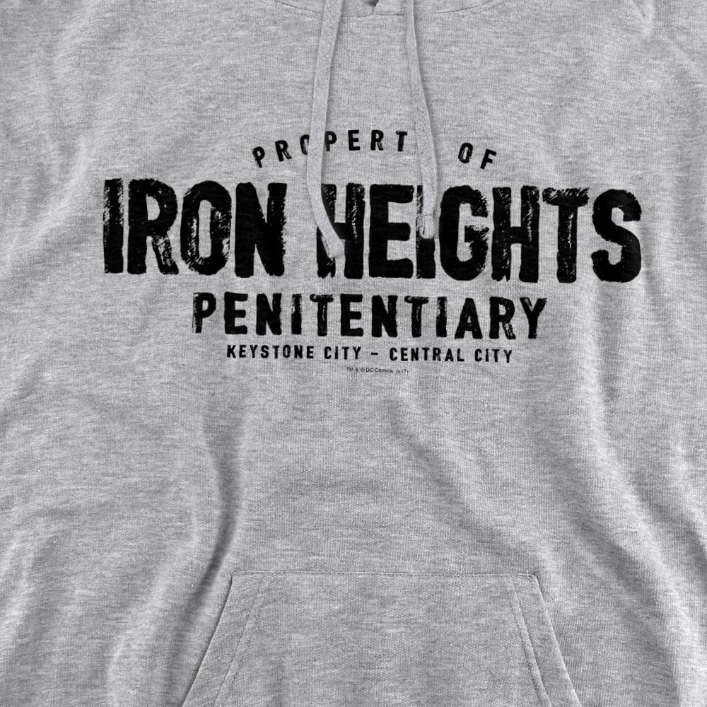 Trevco JLA Iron Heights Unisex Adult Pullover Hoodie - DC Comics Justice League Apparel for Men & Women - Perfect for Cosplay, Comic Con & Casual Wear