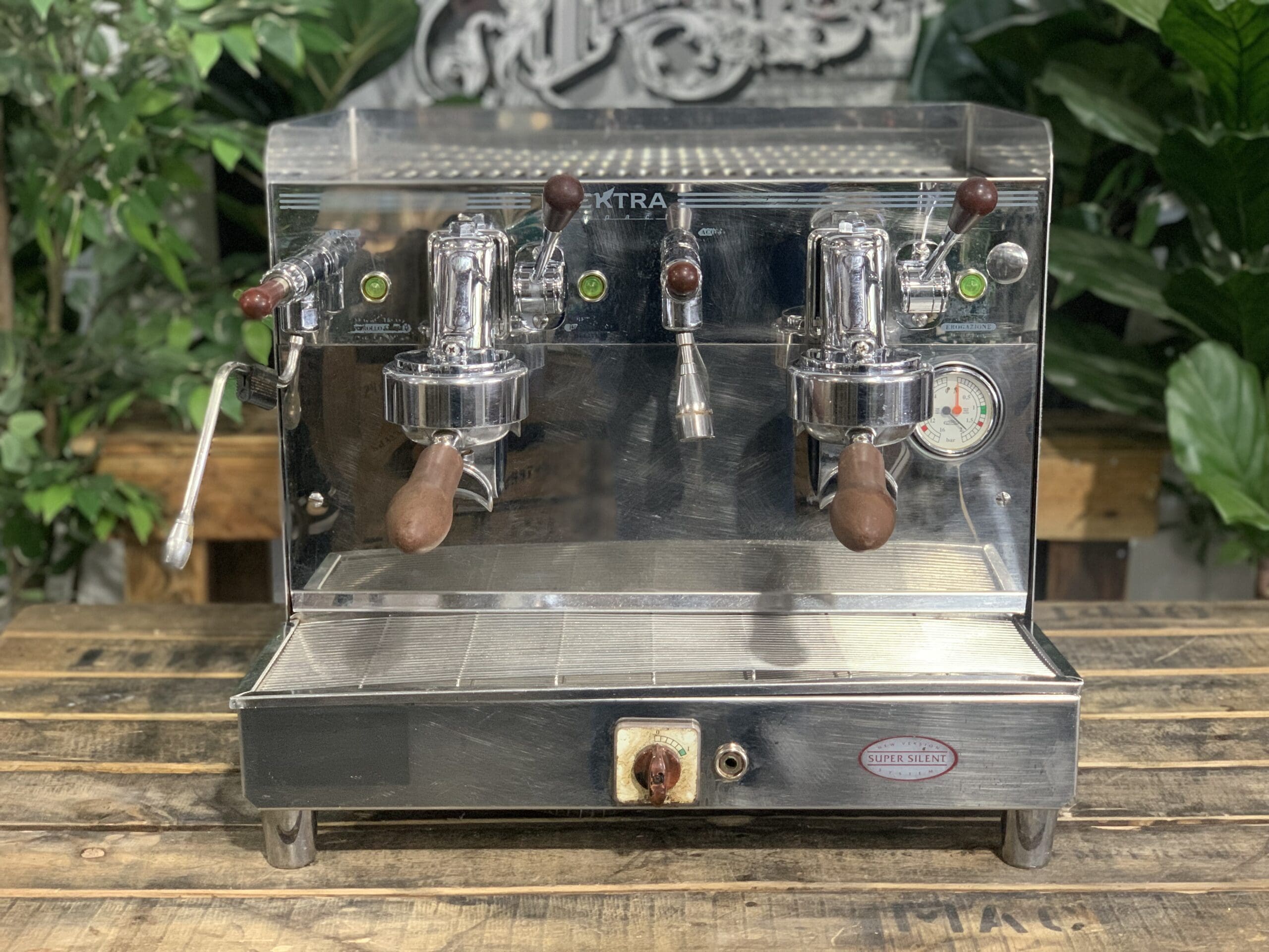 Elektra Sixties T3 Compact 2 Group Espresso Machine - Premium Stainless Steel for Home & Cafe Use