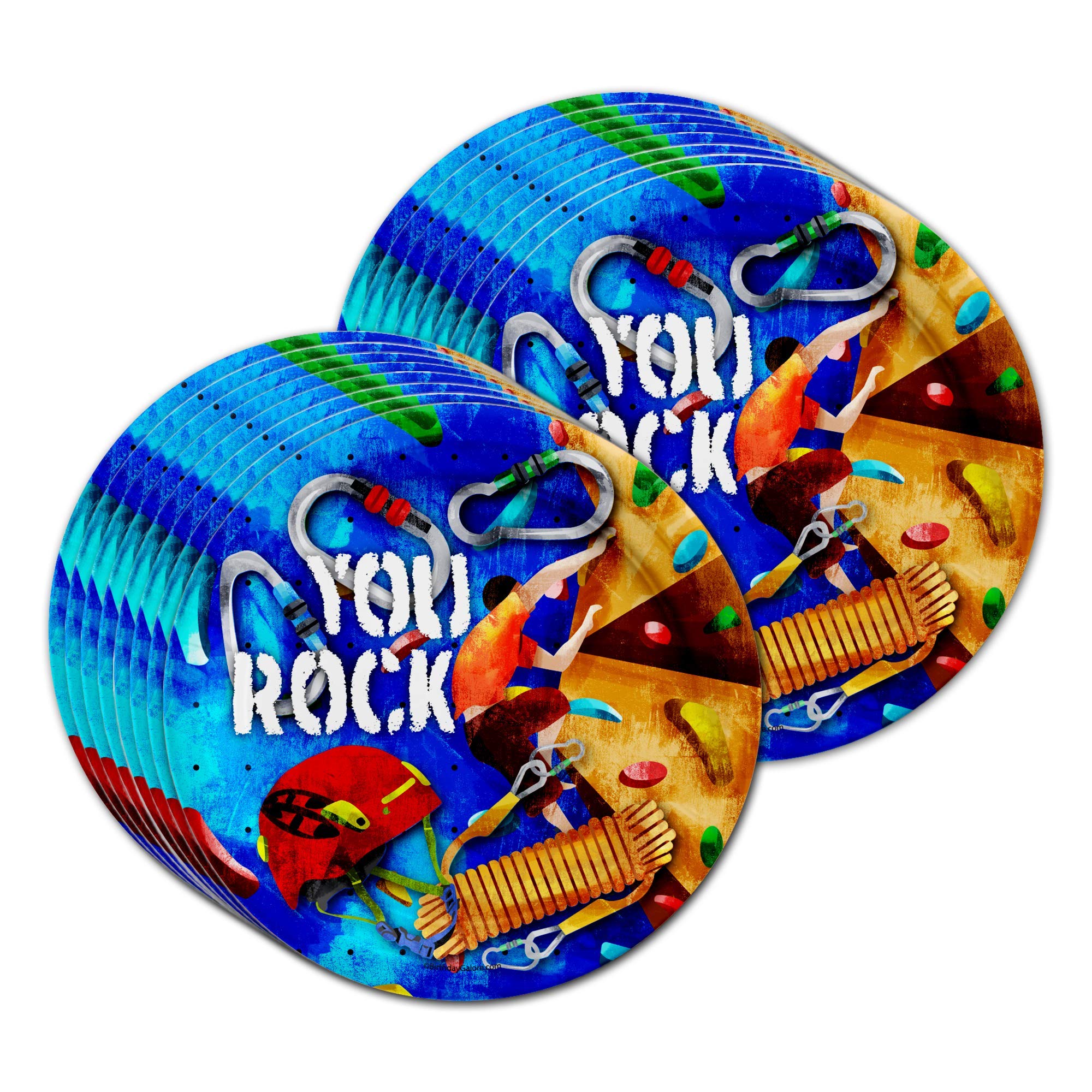 Rock Climbing Themed Party Supplies Set - 16-Piece Tableware Kit with Plates, Napkins & Cups for Adventure Birthday Decorations | Perfect for Kids' Climbing-Themed Parties & Outdoor Celebrations