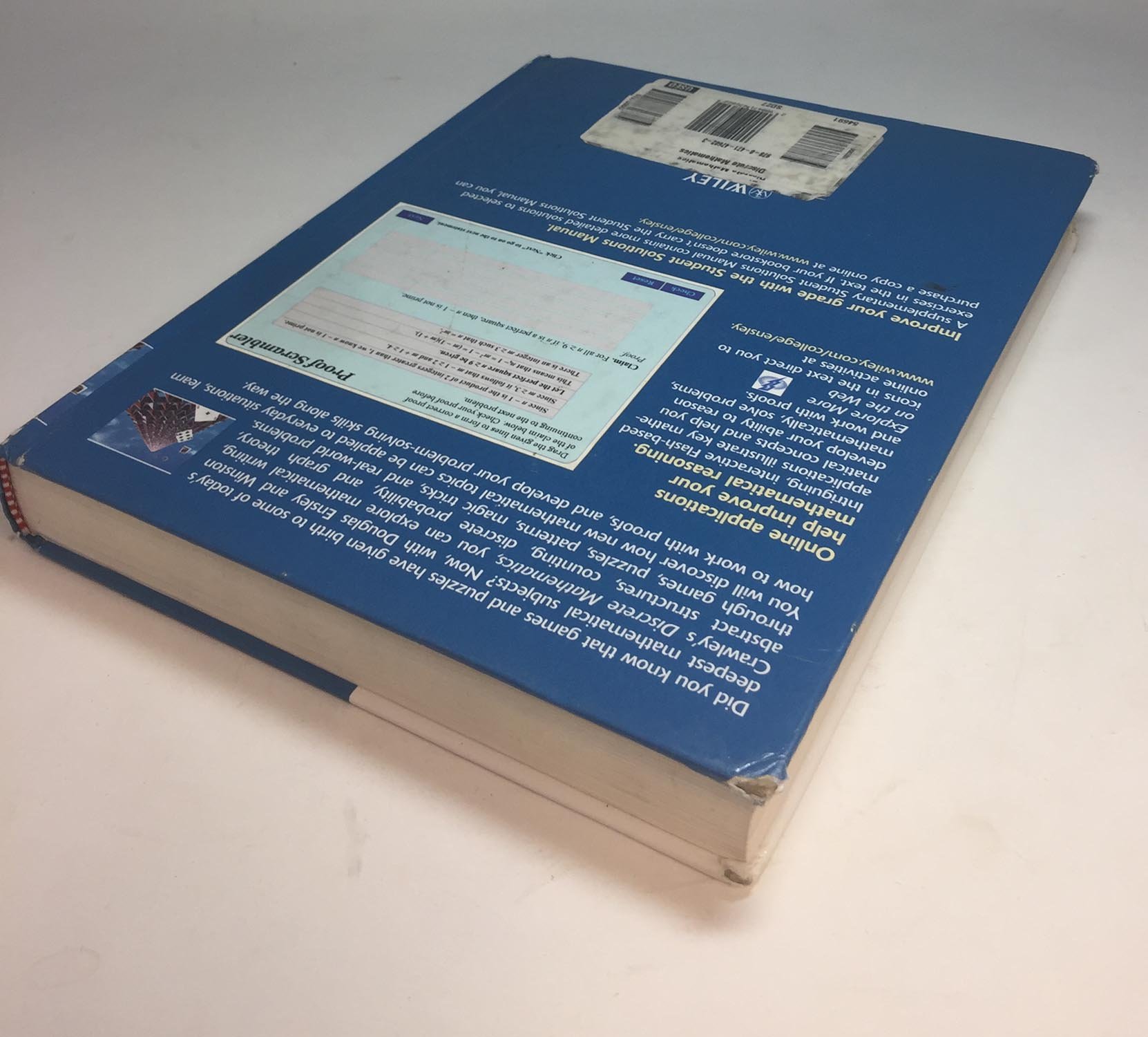 Discrete Mathematics: Mathematical Reasoning and Proof with Puzzles, Patterns, and Games by Douglas E. Ensley | Perfect for College Students & Math Enthusiasts | Study Guide for Computer Science & Engineering Majors