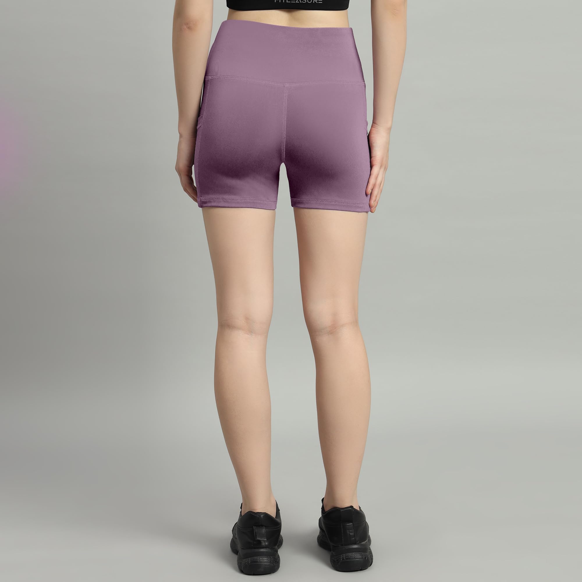 Mehrang High Waist Workout Shorts for Women - Midnight Sky Yoga Bike Shorts with Elastic Waistband & Pockets | Perfect for Gym, Running, Cycling & Lounge Wear