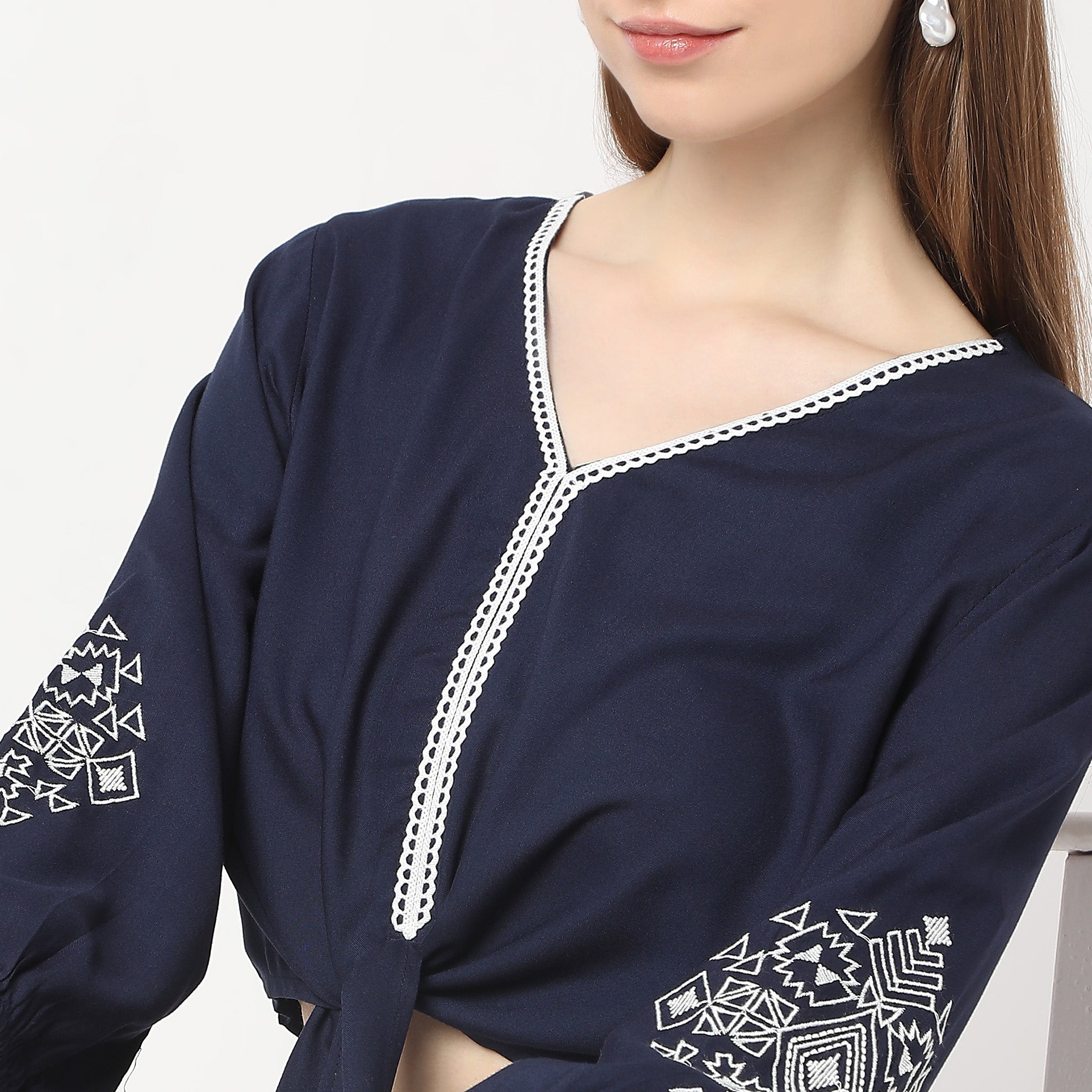 Stylish Cropped V-Neck Tie-Up Crop Top for Women | Trendy Summer Fashion | Perfect for Beach, Parties & Casual Outfits