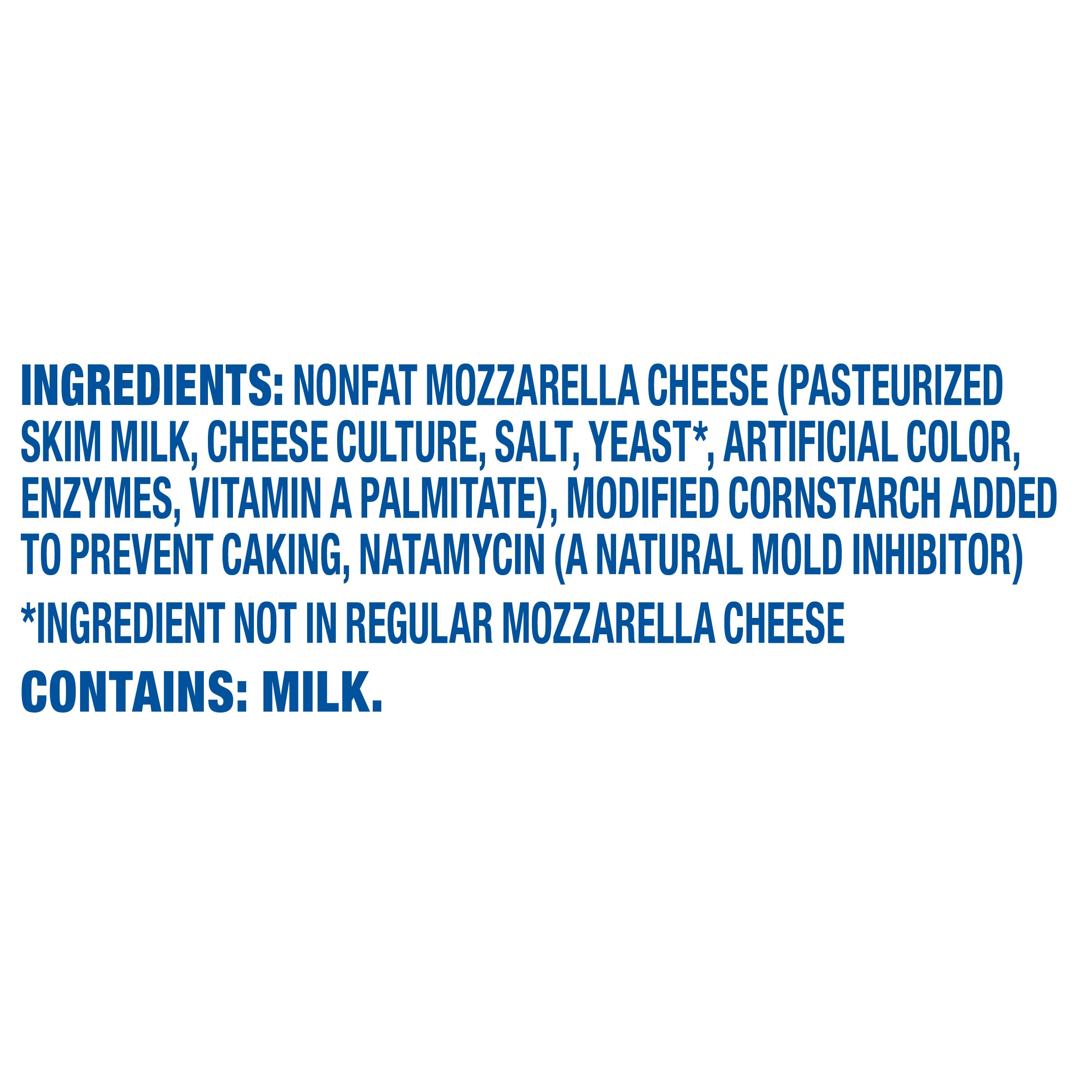 Fat Free Natural Mozzarella Shredded Cheese - 7 oz Pouch | Kraft | Low Calorie, Gluten Free | Perfect for Pizza, Pasta & Salads