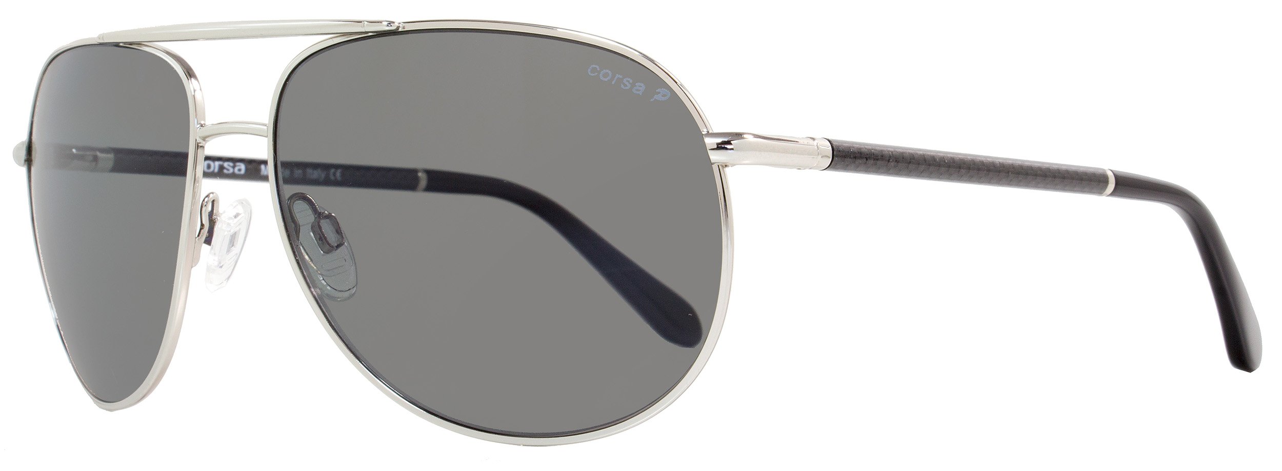 Corsa Aviator Sunglasses Marko C02 Palladium/Carbon Fiber Polarized - Stylish UV Protection for Driving, Outdoor Sports & Fashion