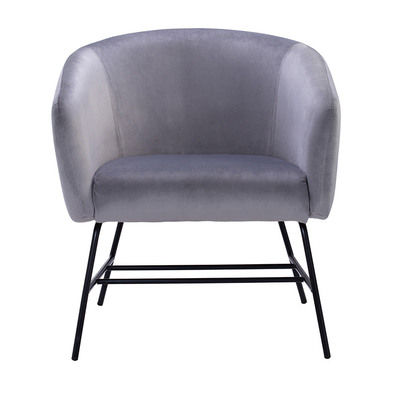 GALEN Modern Lounge Chair - Ash Grey Upholstered Accent Chair for Living Room, Bedroom & Office - Comfortable Relaxing Seating Furniture for Home Decor