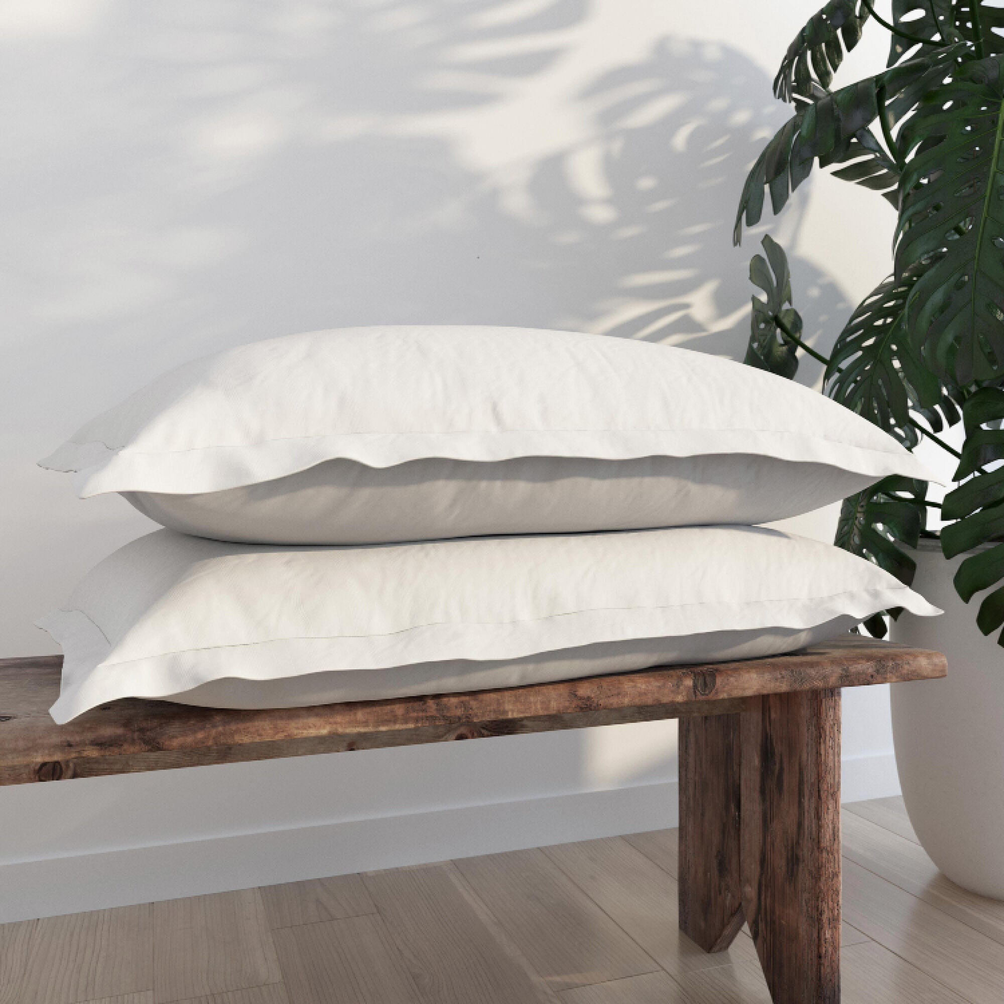 Cooling Pillow Shams - Breathable & Hypoallergenic Pillow Covers for Hot Sleepers - Perfect for Summer Nights & Hot Flashes Relief