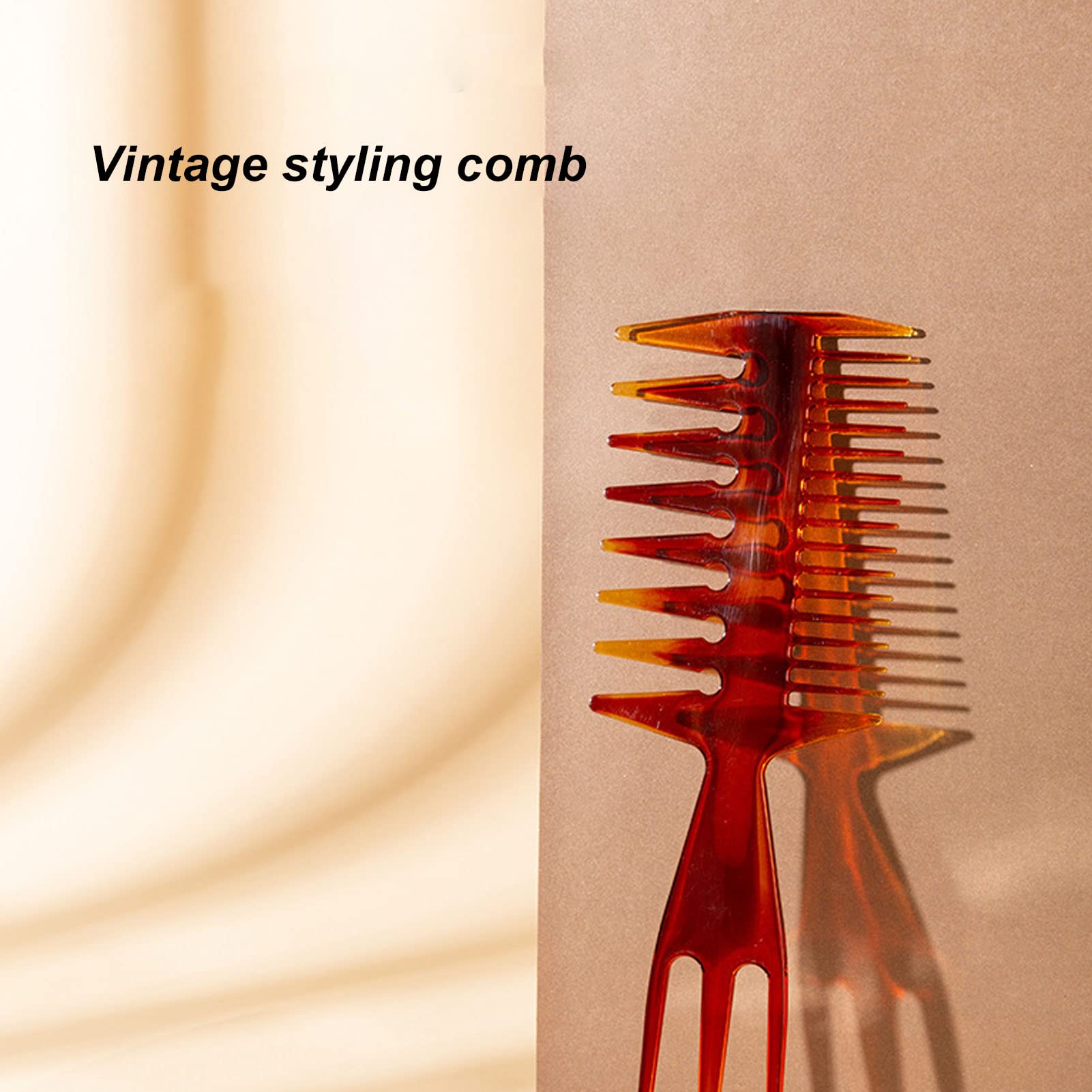3pcs Hair Comb Set for Men & Women - Oil Head Comb, Fish Bone Comb & Slicked Back Comb - Professional Wide Tooth Styling Tools for Home & Barber Shop - Perfect for Hair Care, Styling & Grooming