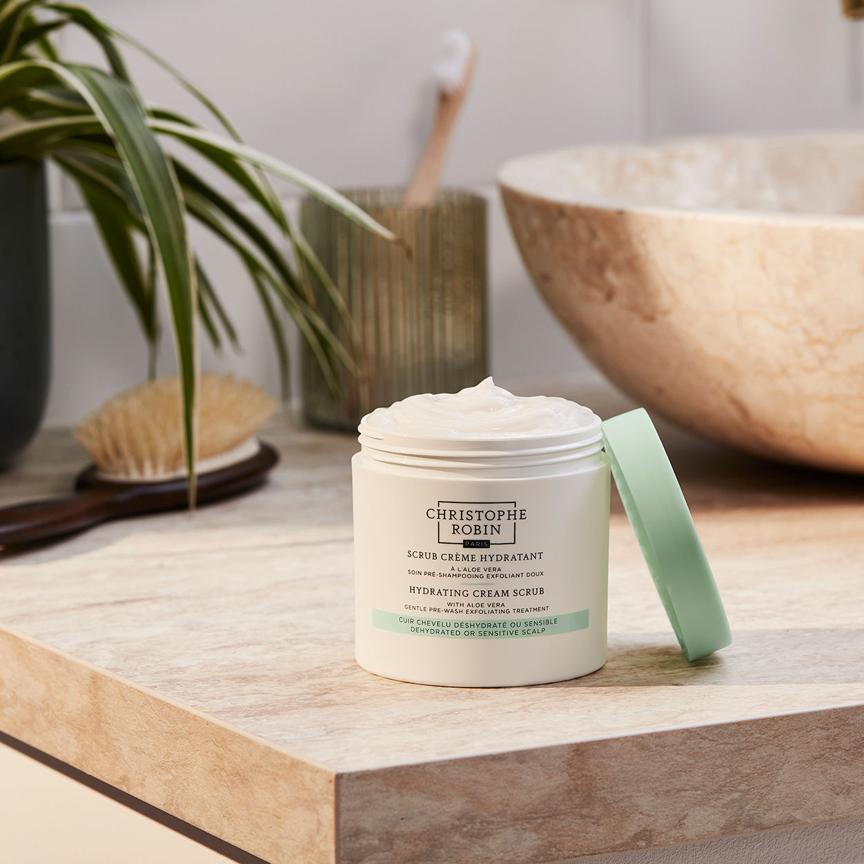 Hydrating Aloe Vera Cream Scrub - Moisturizing Face & Body Exfoliator for Dry & Sensitive Skin - Perfect for Daily Skincare Routine & Spa Day at Home