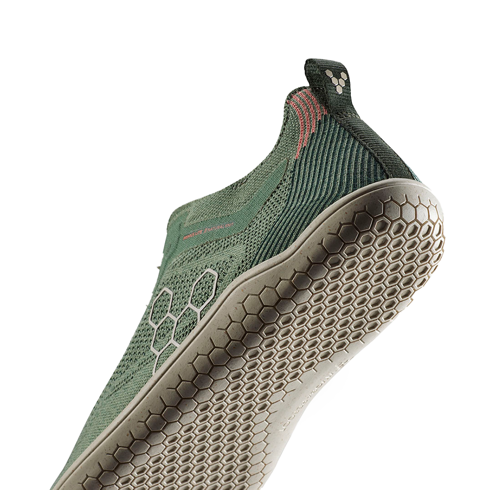 Vivobarefoot Primus Lite Knit Natural Men's Dusty Green Barefoot Shoes - Lightweight & Breathable for Running, Hiking & Gym Workouts