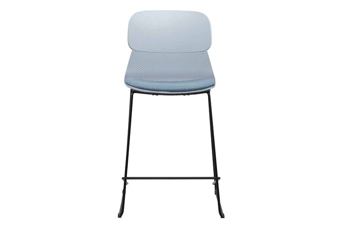 Sammy Counter Stool with Sled Base - 30 Inch Bar Height Stool, Durable Plastic Construction - Perfect for Kitchen Islands, Breakfast Bars & Home Decor