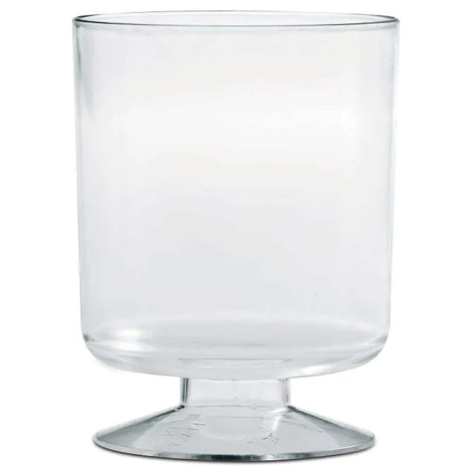 5.07 oz Glass Cylinder Goblet with Base - Elegant Drinking Cup for Wine, Cocktails, and Beverages at Parties, Weddings, and Home Bars
