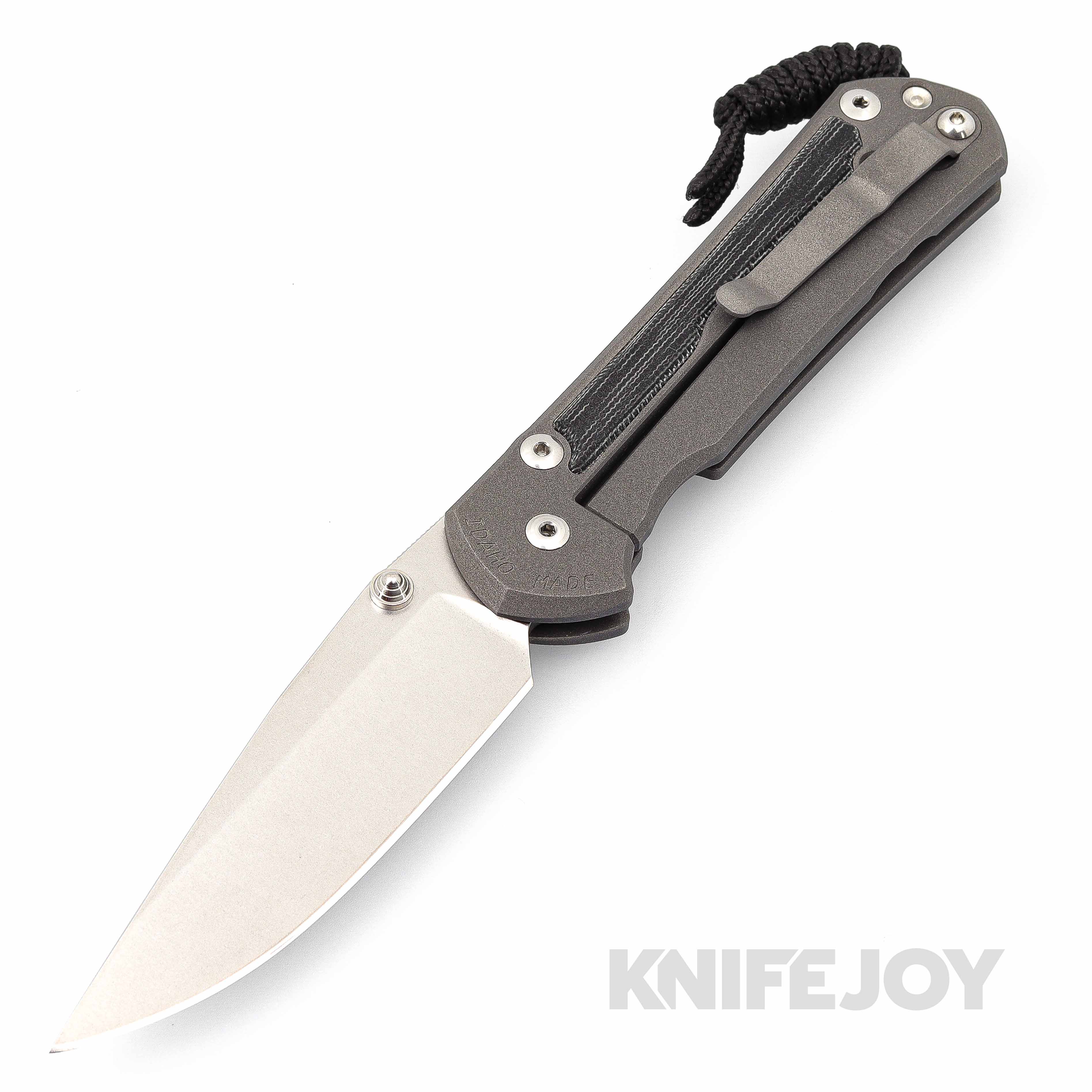 Chris Reeve Knives LEFT HAND Large Sebenza 31 Drop Point Plain Blade with Double Silver Lugs & Black Micarta Inlay - Premium EDC Folding Knife for Outdoor, Camping, and Tactical Use