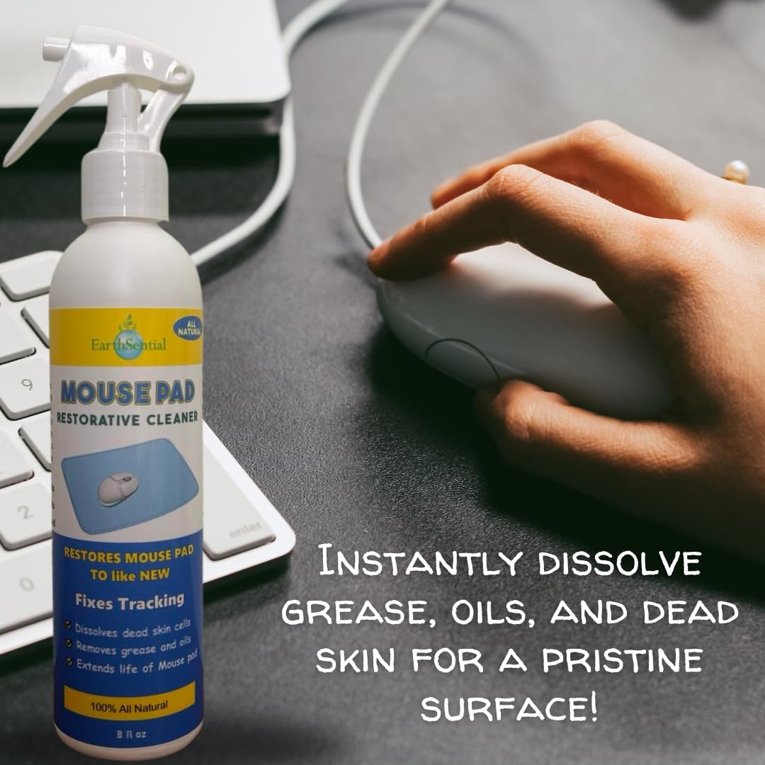 Mouse Pad Restorative Cleaner - Deep Cleaning Solution for Gaming & Office Mouse Pads | Removes Dirt, Stains & Odors | Perfect for Gamers, Professionals & Home Use