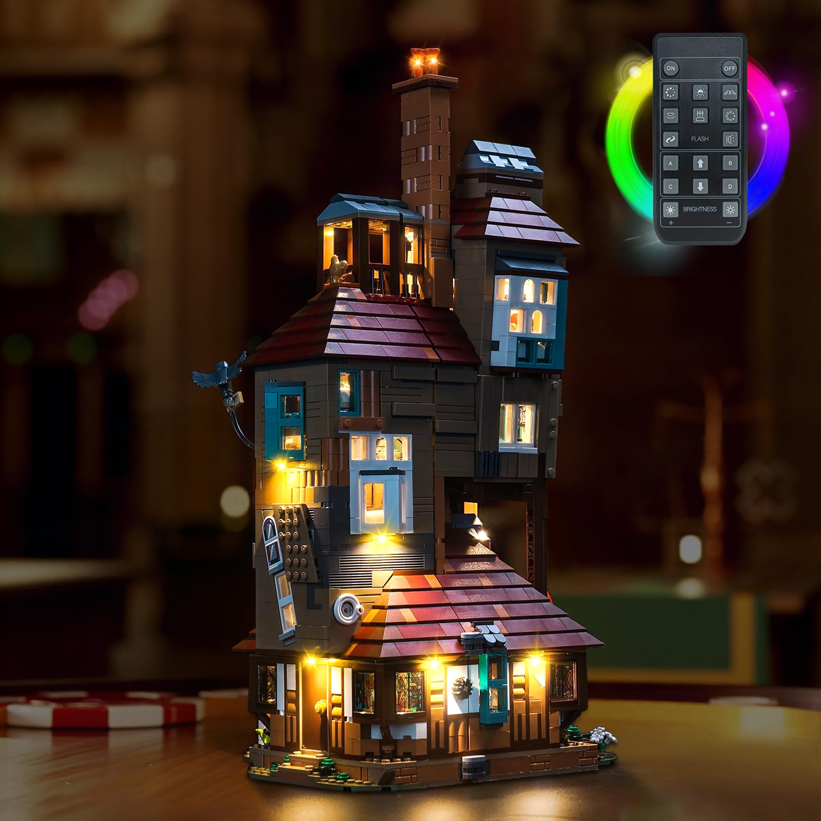 Remote Control LED Light Kit for Lego 76437 The Burrow – Collectors' Edition | Compatible Lighting Set for Creative Building Toys | Perfect for Display & Nighttime Play