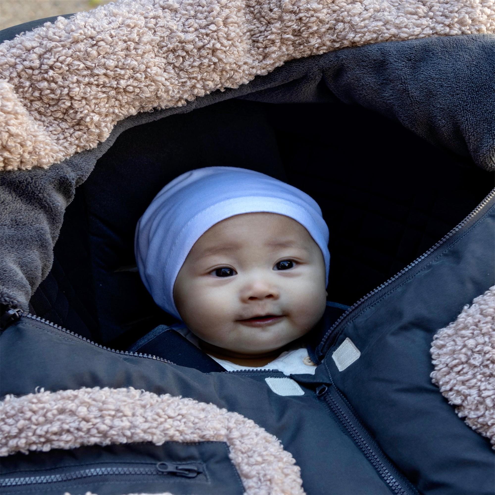 7AM Enfant Car Seat Cocoon with Teddy Appliqué - Soft & Stylish Infant Car Seat Cover for Winter Protection - Perfect for Travel, Shopping & Daily Commutes