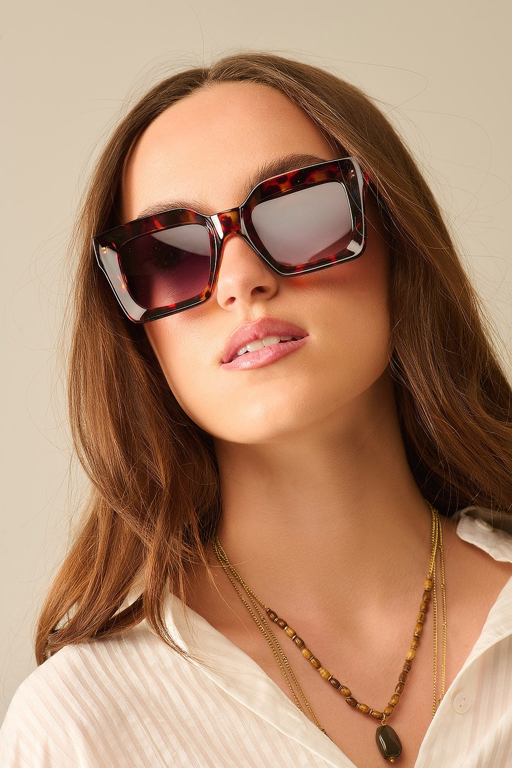 90s Retro Brown Square Sunglasses for Women & Men - Vintage Fashion UV Protection Shades for Outdoor, Beach, and Driving