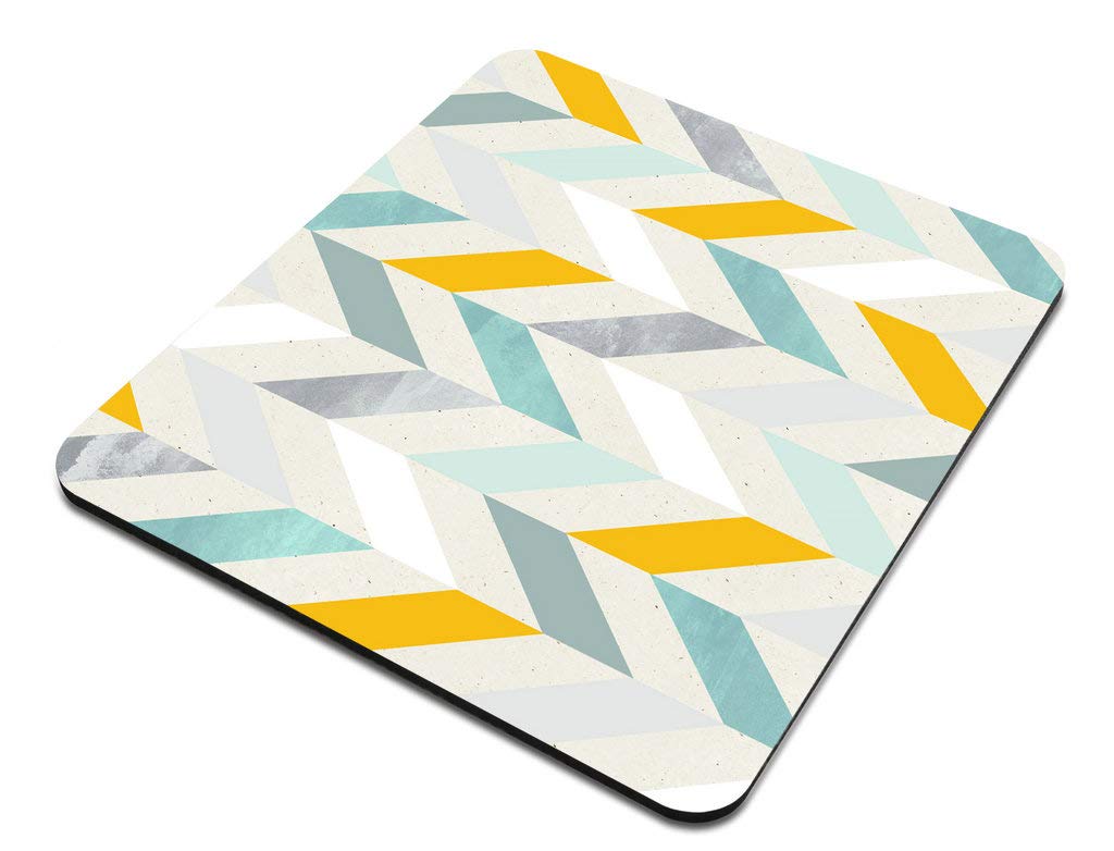 Geometric Chevron Print Rectangle Mouse Pad - Non-Slip Office Desk Accessory for Computer, Gaming & Work (Graphic Design Mouse Mat) - Perfect for Home Office, Gaming Setup & Workspace Decor