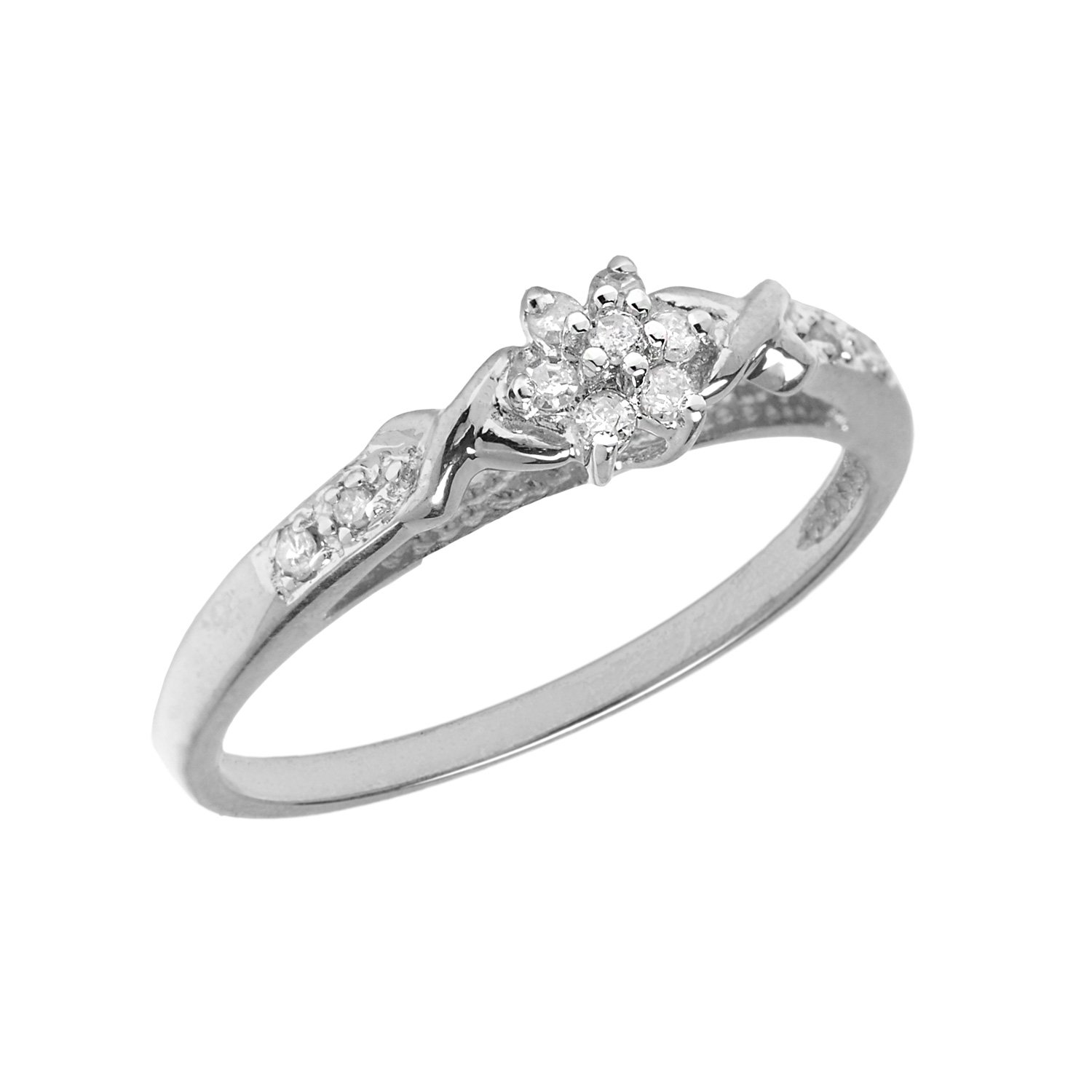 Exquisite Sterling Silver Diamond Cluster Ring for Women | Elegant Wedding, Engagement & Anniversary Jewelry Gift