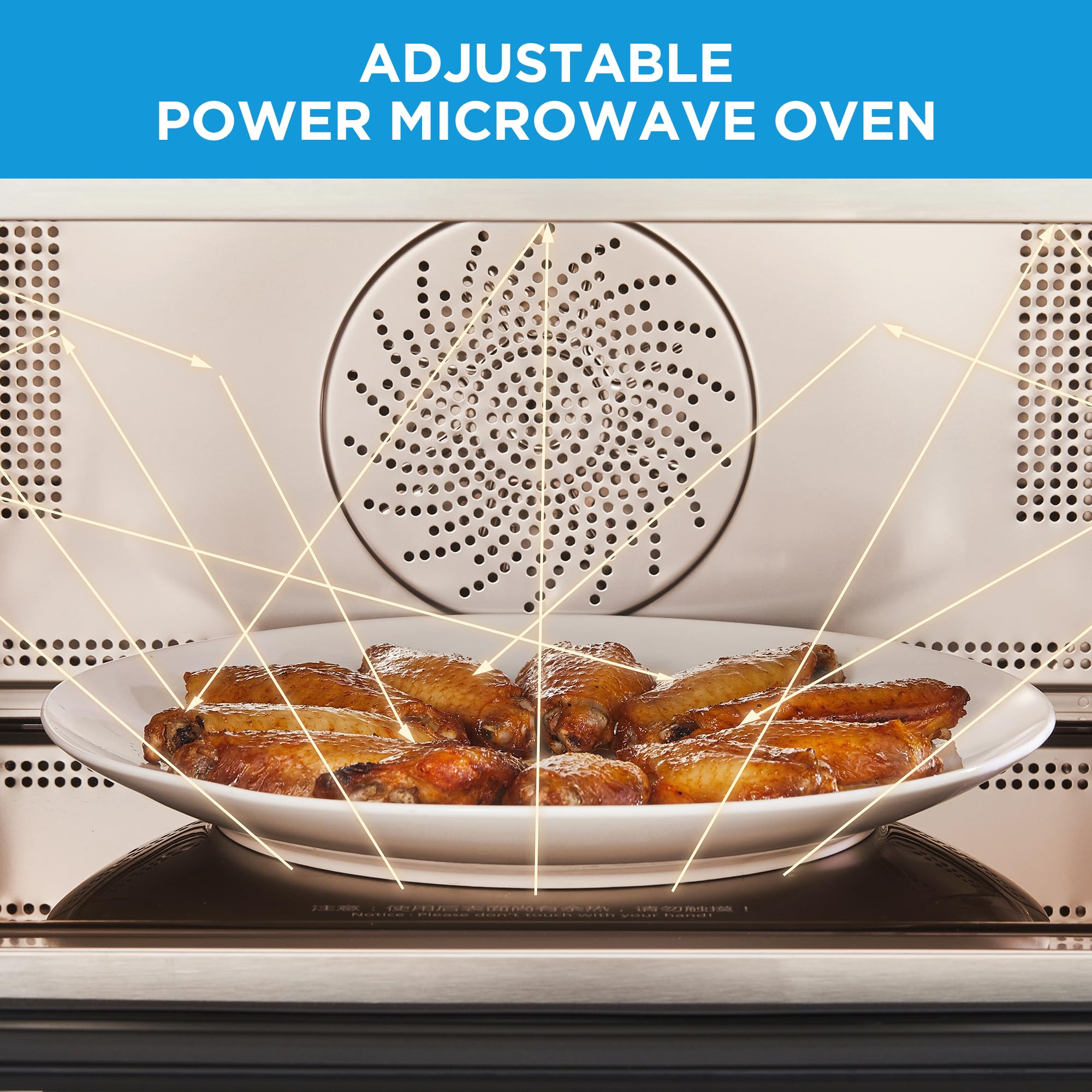 Midea 4-in-1 Multifunctional Microwave Oven with Air Fryer, Steamer & Convection - 32 Auto Programs, Adjustable Power/Temperature, 0.9 Cu.Ft (23L) Capacity, Color Touch Screen - Perfect for Small Kitchens, Quick Meals & Healthy Cooking
