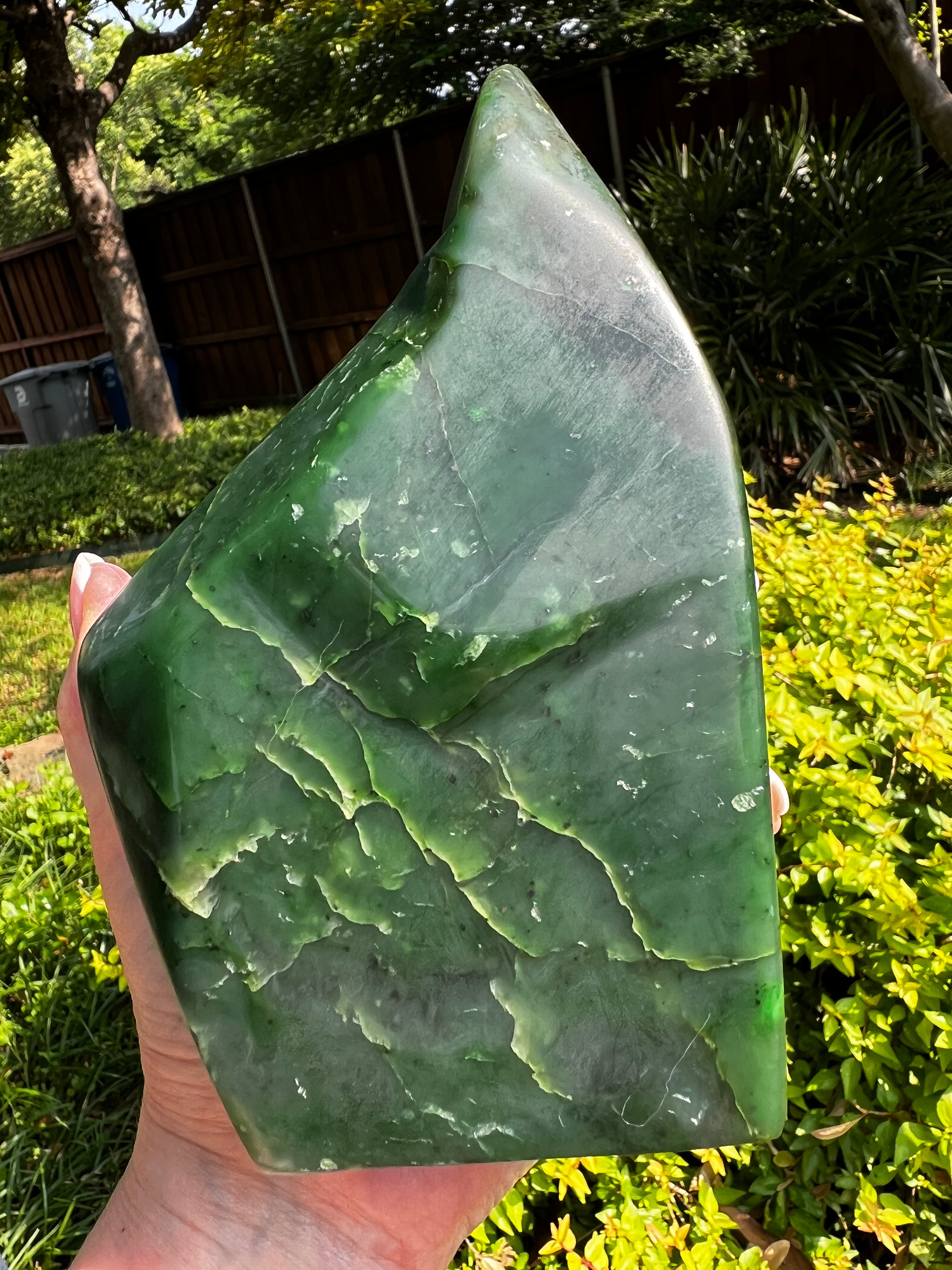 Premium Large Nephrite Jade Freeform Statement Piece - 3.10 lbs, 6.5 Inches - Handcrafted Natural Gemstone for Home Decor, Meditation & Jewelry Making