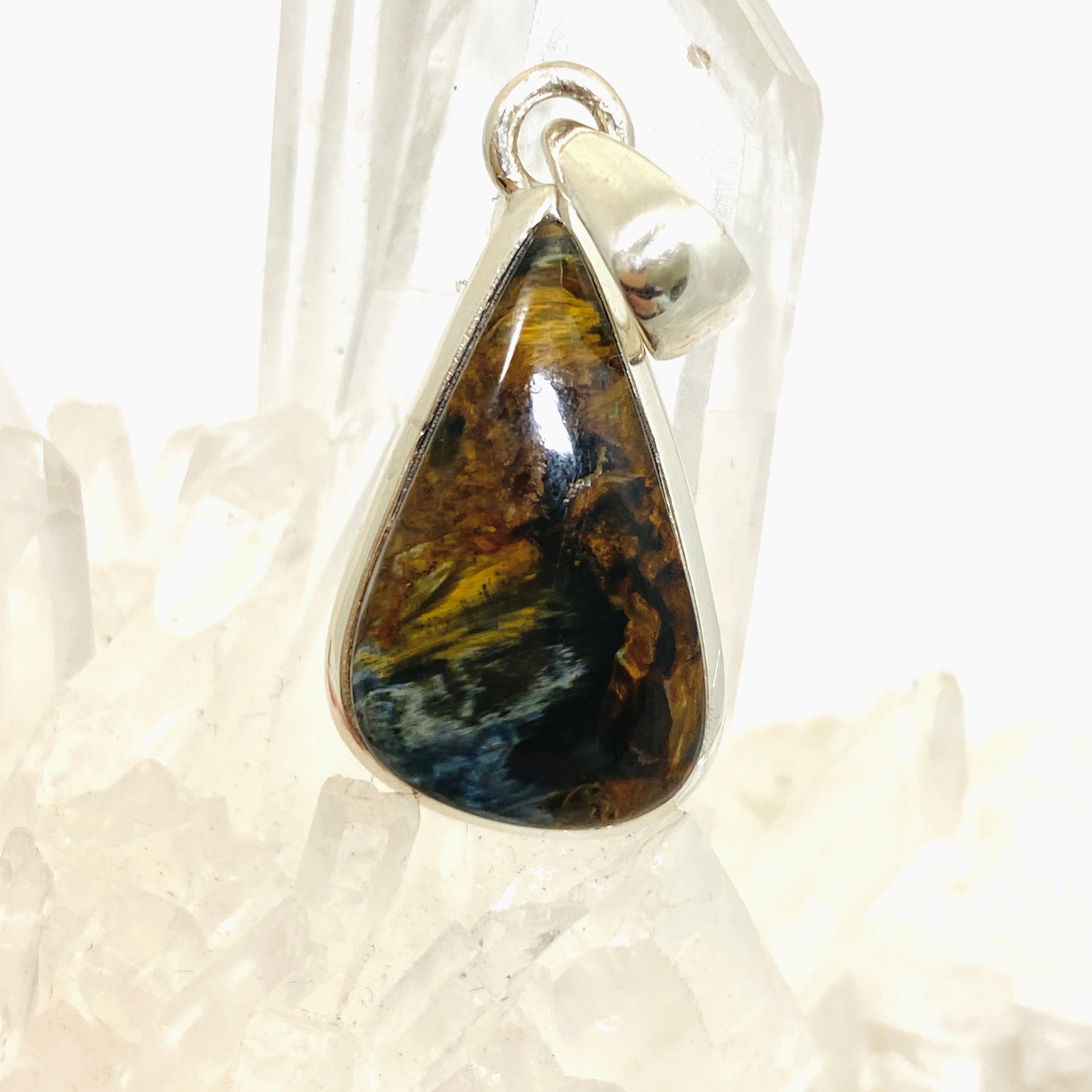Natural Pietersite Teardrop Cabochon Pendant - Handmade Gemstone Jewelry PPGJ1061 for Women's Necklace, Healing Crystal Gift, Boho & Spiritual Style