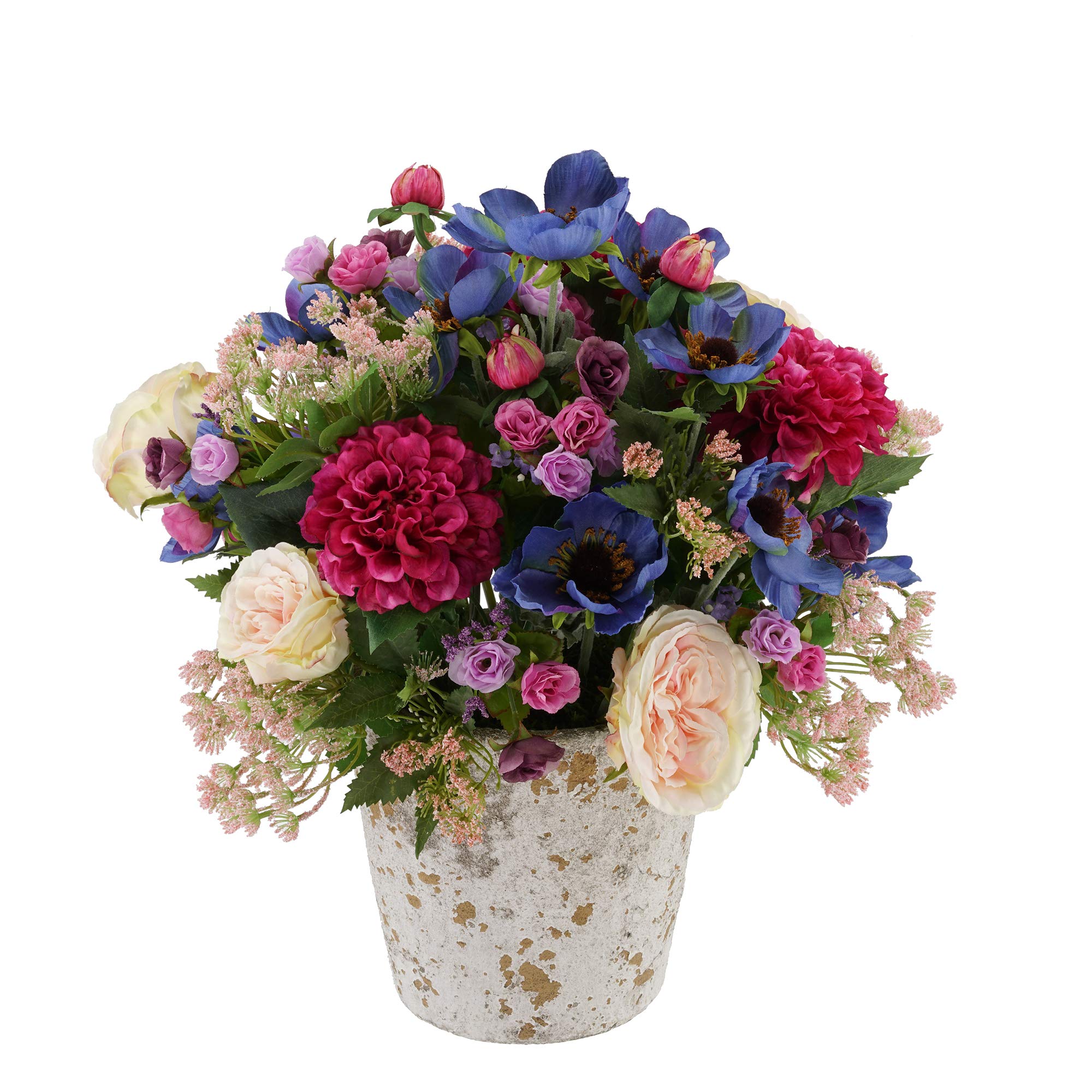 House of Silk Flowers Shabby Chic® Berry Crush - Artificial Floral Arrangement for Home Decor, Wedding Centerpieces & Farmhouse Style Interiors