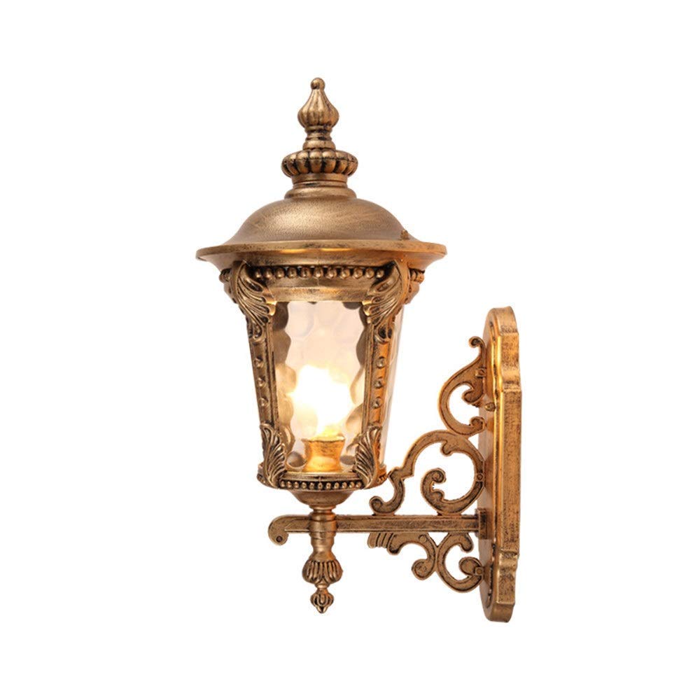 Waterproof Outdoor Wall Lamps & Sconces - European Style Villa Lighting for Door, Corridor, Balcony & Garden - Black Landscape Wall Light (42x18x23cm) - Perfect for Patio, Porch, Pathway & Exterior Home Decor