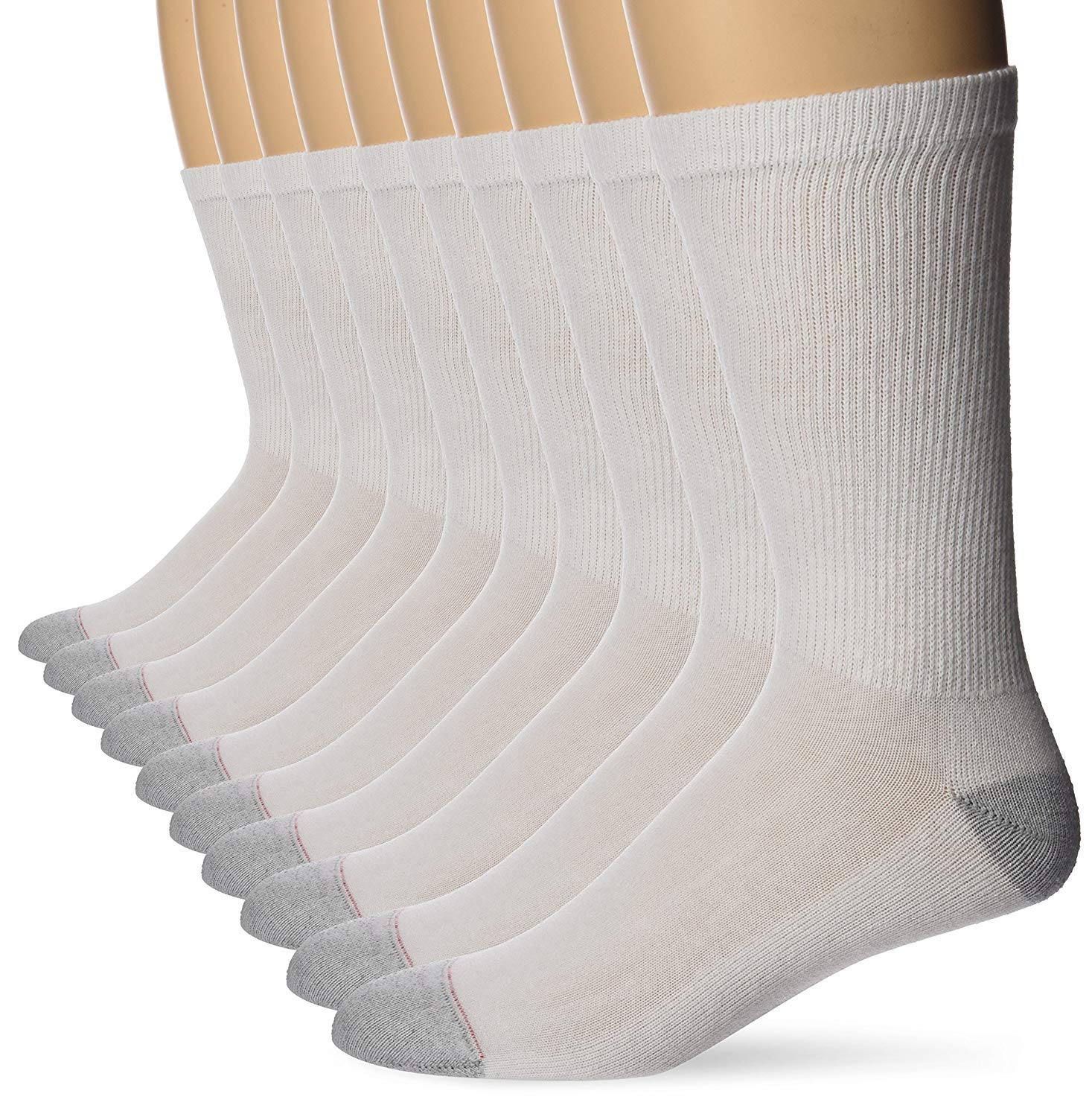 Hanes Men's Ultimate Crew Socks 6-Pack - Soft Comfortable Cotton Socks for Everyday Wear, Work & Sports - Breathable Cushioned Socks for Running, Hiking & Casual Outfits