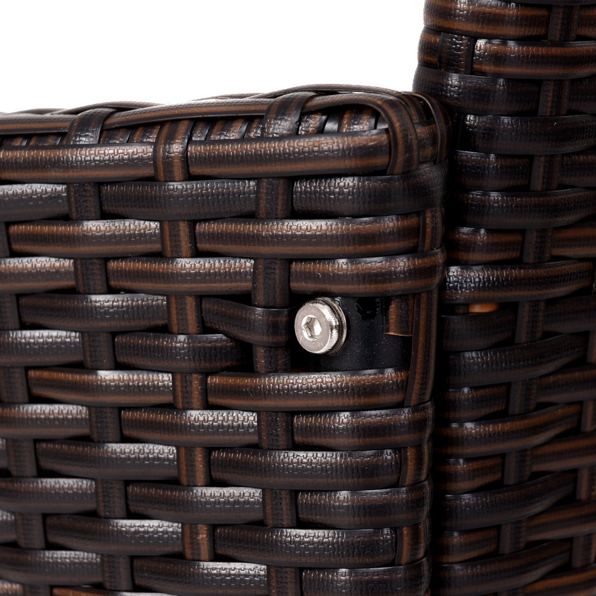 2PCS Modern Patio Rattan Chairs with Removable Cushions - Brown Wicker Armchair Set for Outdoor Garden, Balcony, Poolside Relaxation | Durable & Weather-Resistant Furniture for Backyard, Deck, and Patio Lounging
