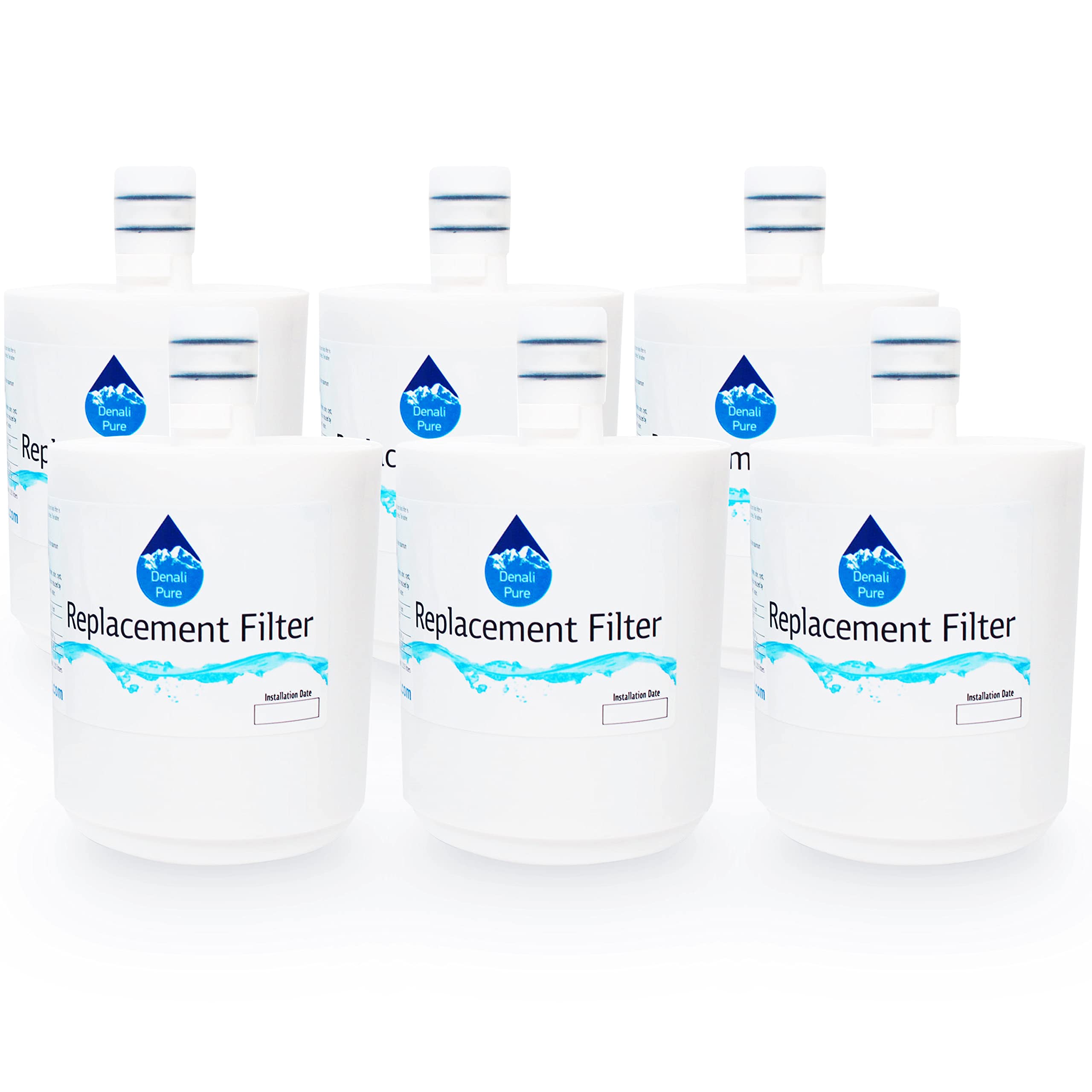 6-Pack LG LRSPC2661T Refrigerator Water Filter Replacement - Compatible with LG 5231JA2002A & LT500P Fridge Filters | Pure Drinking Water for Home & Office Use