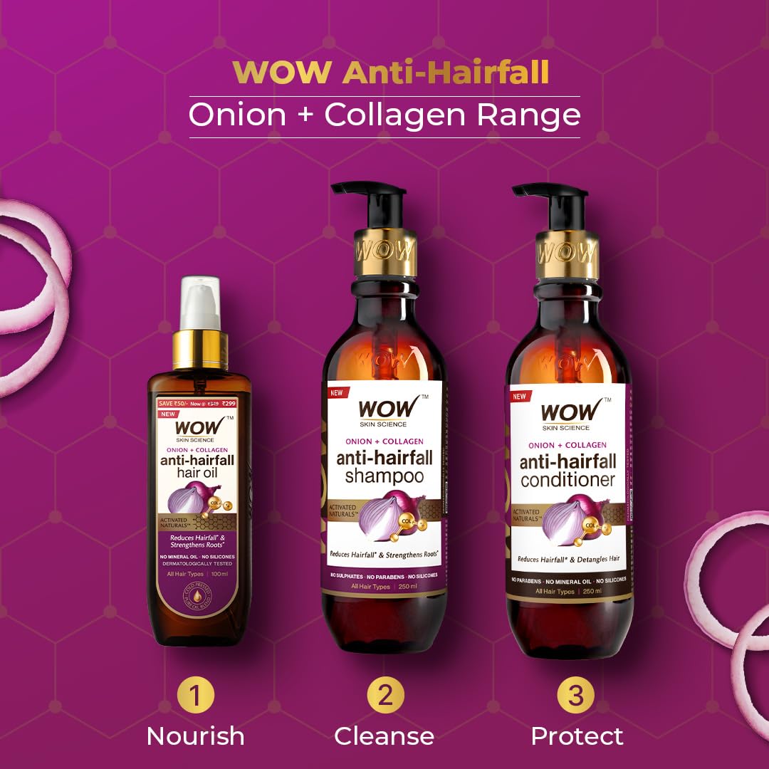 WOW Skin Science Onion Black Seed Hair Oil with Comb - 100mL for Hair Growth & Scalp Care | Reduces Hair Fall & Adds Shine | Perfect for Dry, Damaged Hair & Daily Hair Care Routine