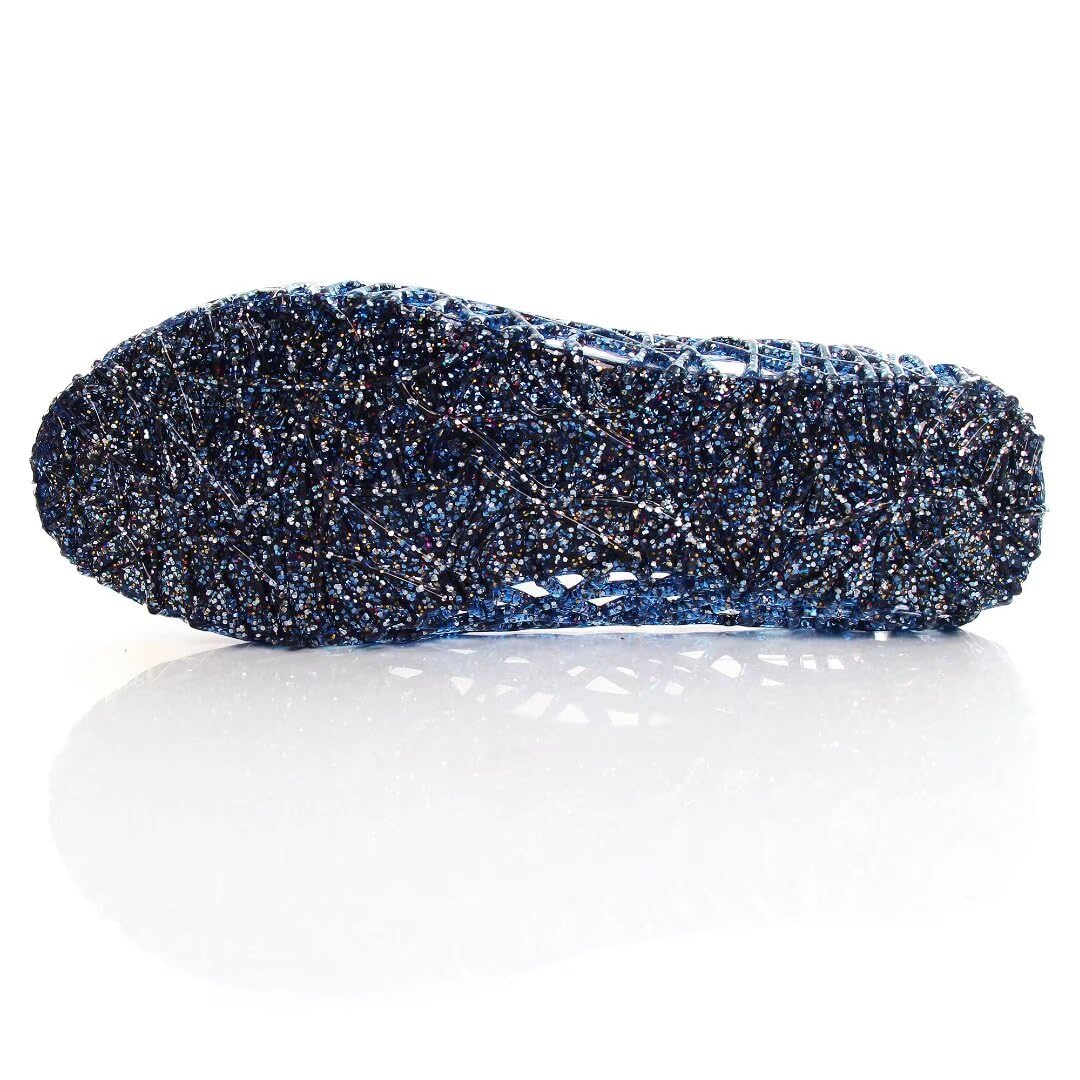 Stunning Women's Jelly Sandals Slip On Crystal Clear Beach Shoes - Soft Hollow Ballet Flats for Summer, Pool, Vacation & Outdoor Activities