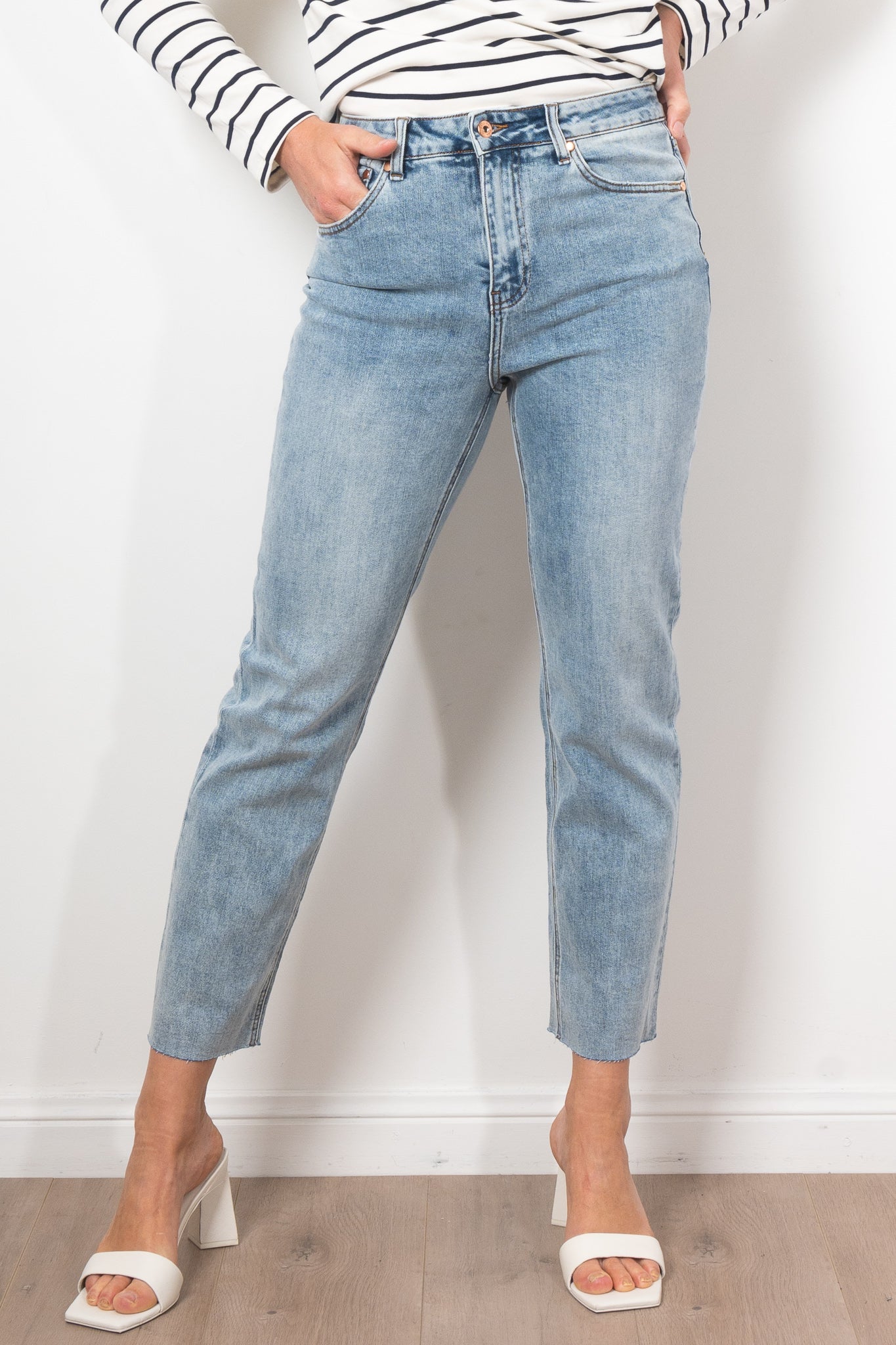 Kireina Rose Jean Sun Bleached Women's High Waist Distressed Denim Jeans - Perfect for Casual Outfits, Streetwear, and Everyday Wear