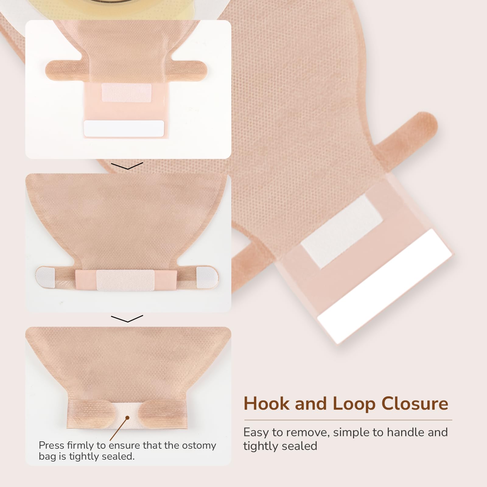 60 PCS Colostomy Bags - Drainable Ostomy Pouches for Ileostomy Care (15mm-65mm) | Hook & Loop Closure | Cut-to-Fit Design | Comfortable & Secure Stoma Supplies for Daily Use, Travel & Active Lifestyle