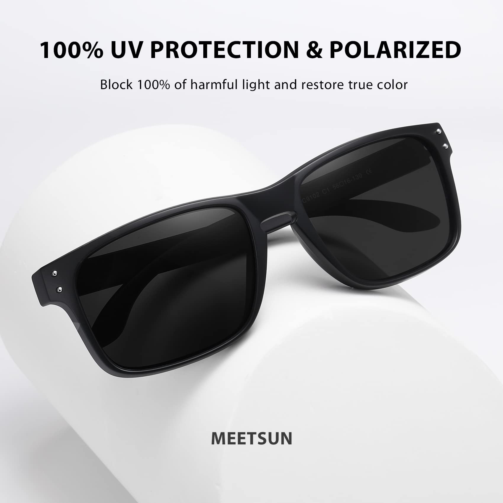 MEETSUN Polarized Sunglasses for Men & Women - Classic Retro UV400 Protection Driving Glasses - Perfect for Outdoor Activities, Beach, Cycling & Fashion Accessories