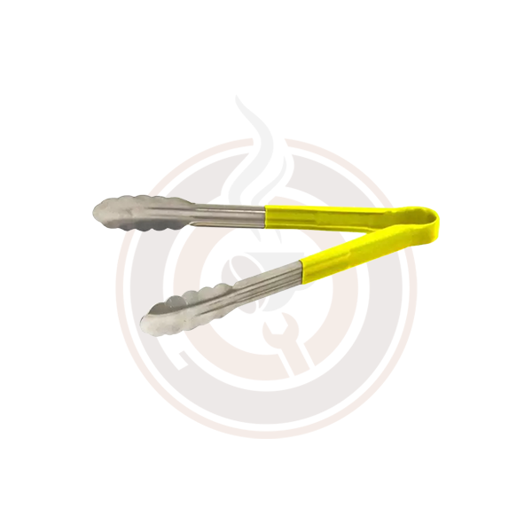 Heavy Duty Stainless Steel Tongs with Non-Slip Plastic Handle - 12