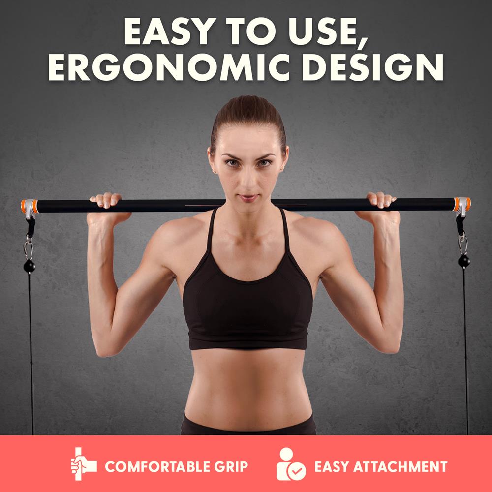 Premium Fitness Training Bar - Adjustable Home Gym Equipment for Strength Training & Workouts - Perfect for CrossFit, Weightlifting & Home Exercise